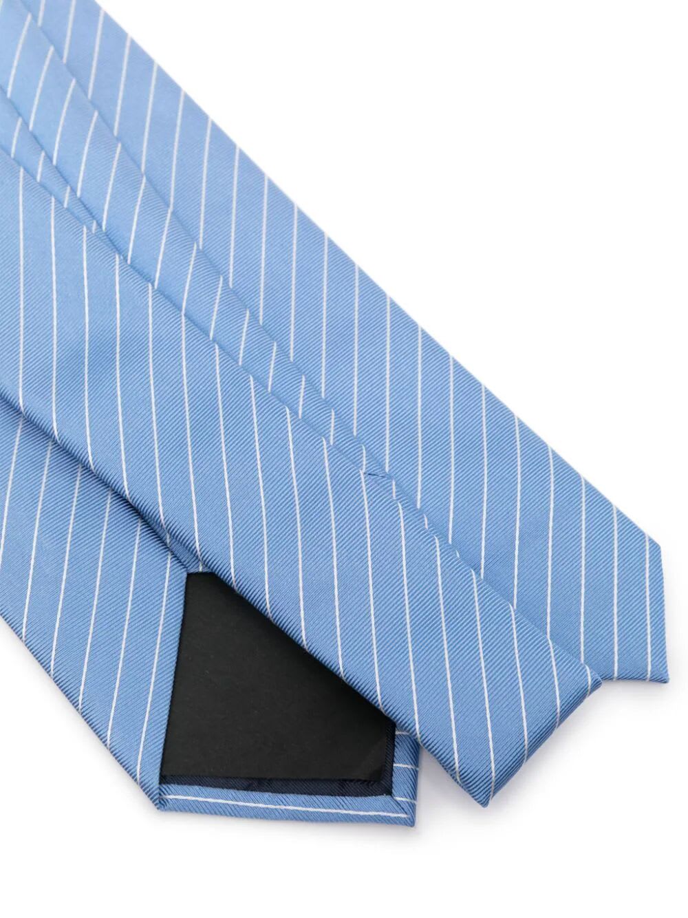 Shop Emporio Armani Woven Jacquard Tie In Light Blue