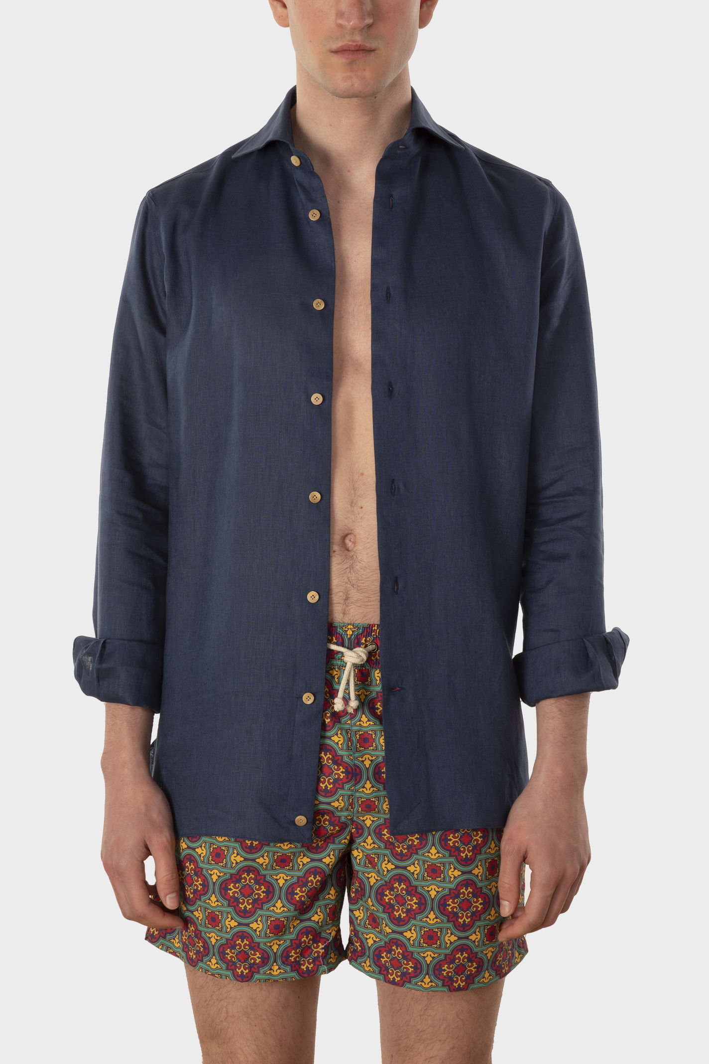 Shop Ripa Ripa Elba Blu Notte Shirt In Navy