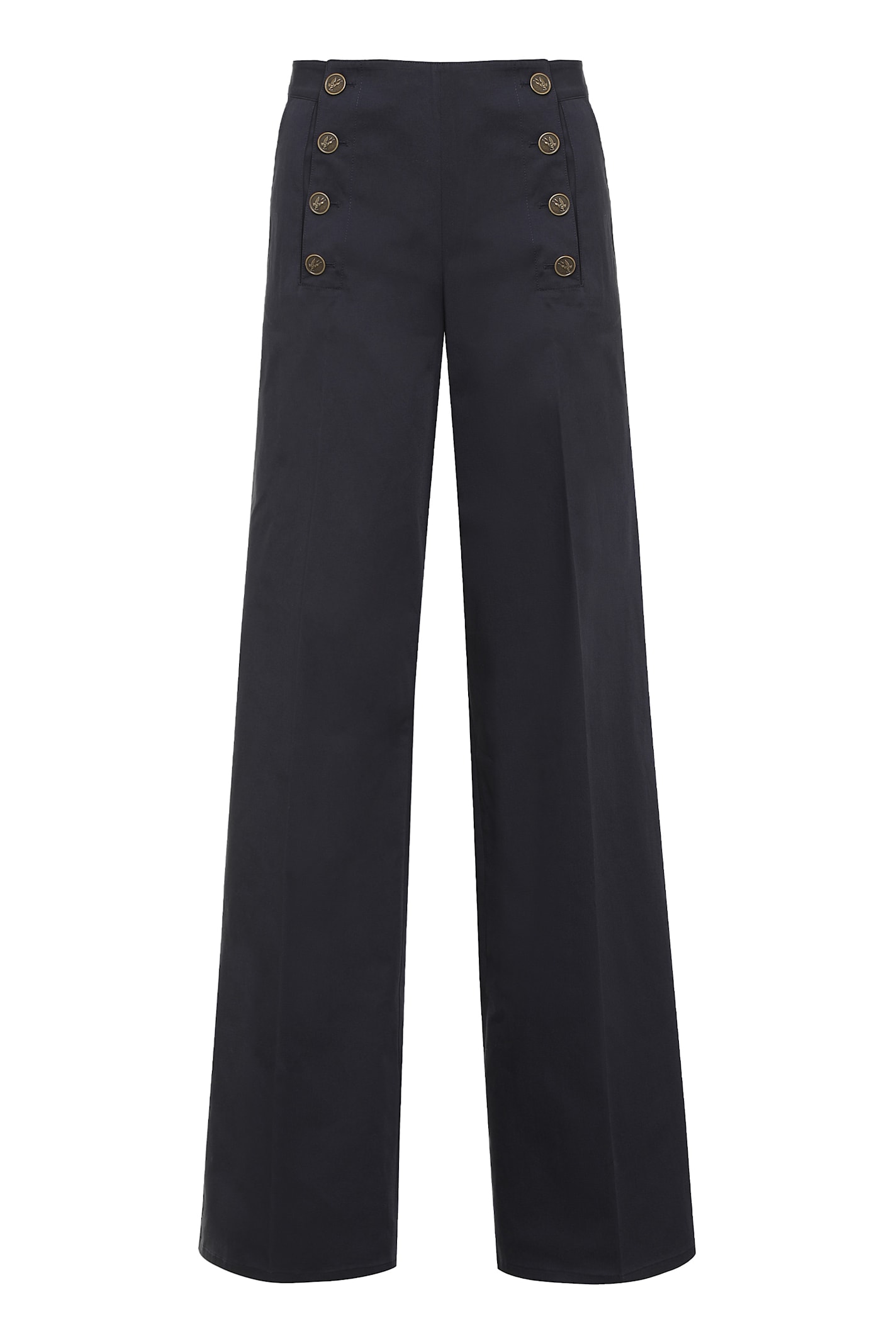 Cotton Wide-leg Trousers