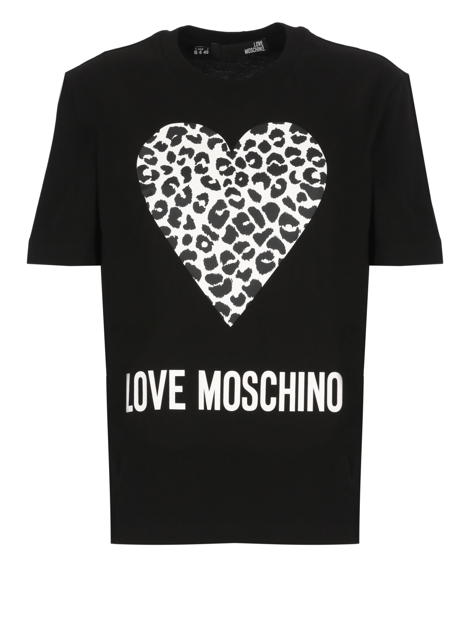 Love Moschino T-shirt With Animalier Heart