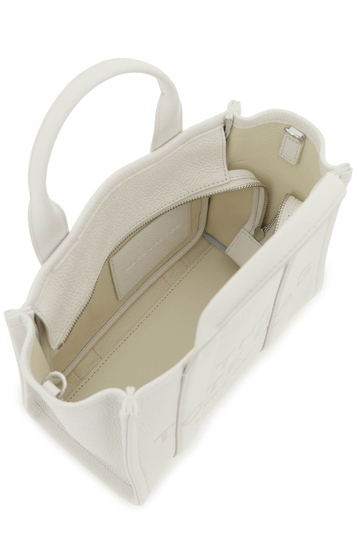 Marc Jacobs The Leather Small Tote Bag In White