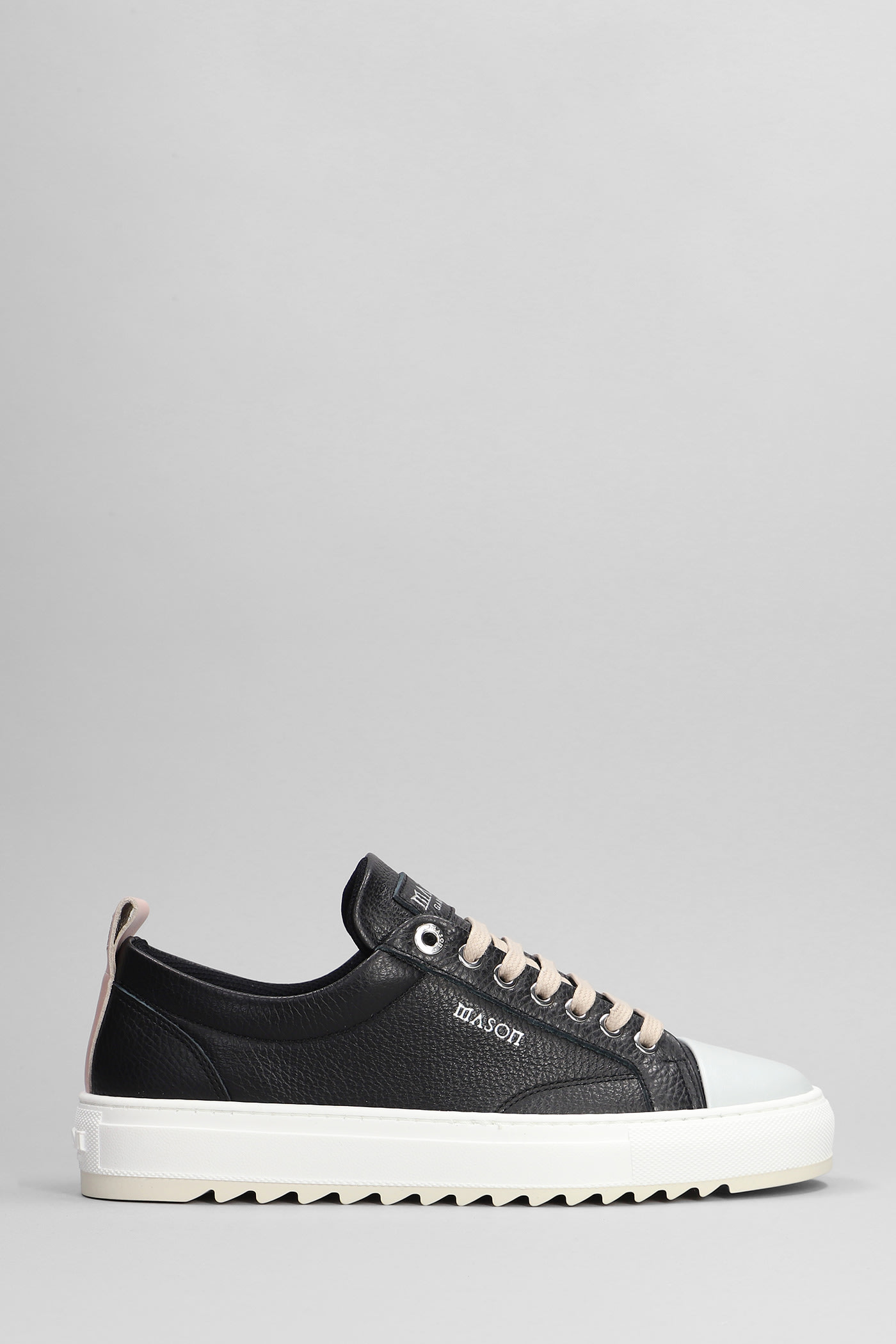 Shop Mason Garments Astro Sneakers In Black Leather