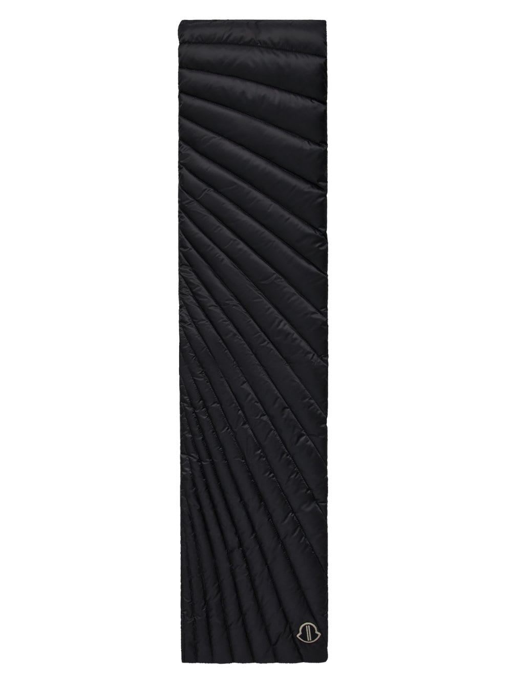 Shop Moncler Genius Radiance Woven Scarf In Black