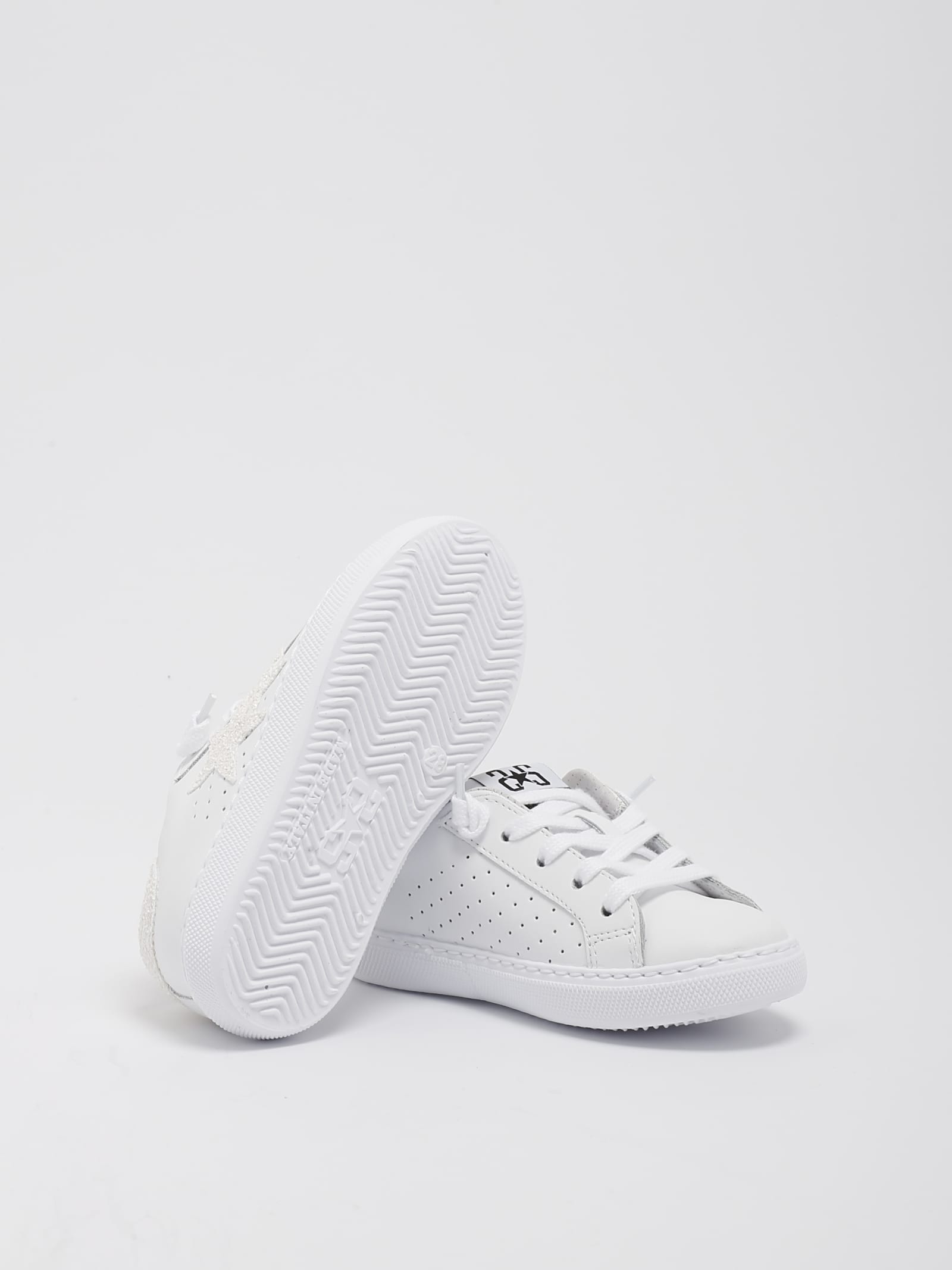 Shop 2star Sneakers Low Sneaker In Bianco Glitter Bianco