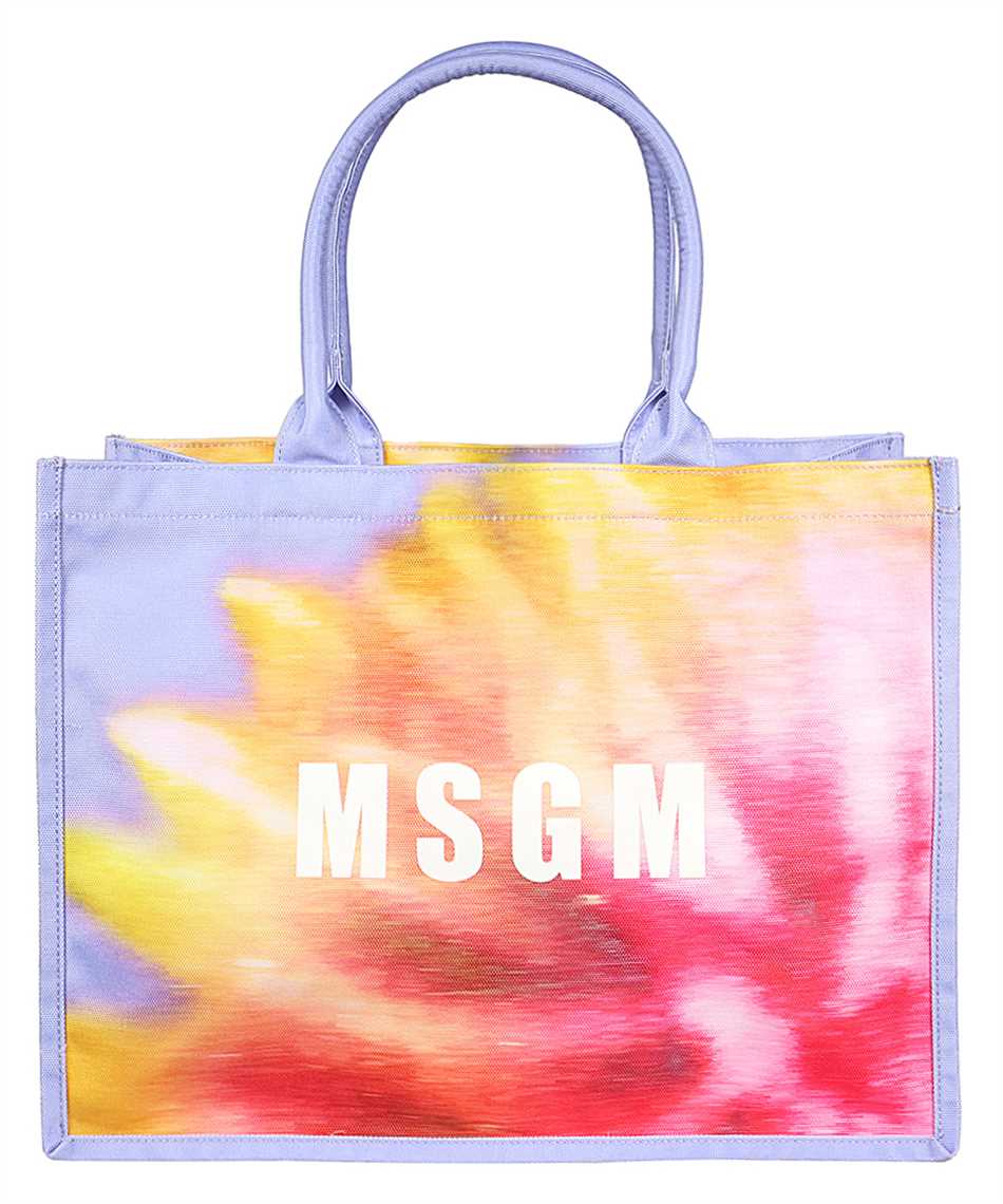 Msgm Logo Detail Tote Bag In Multi