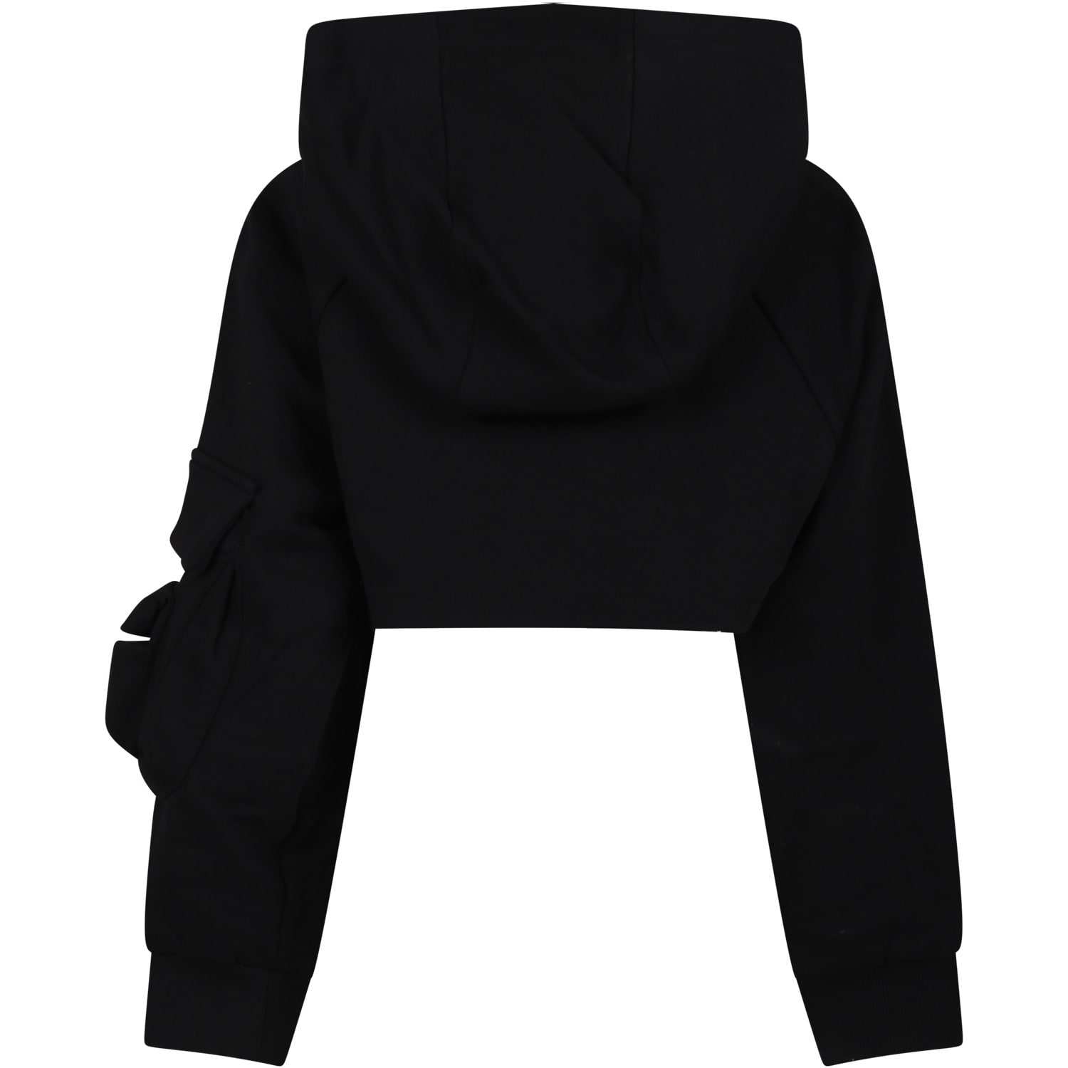 Shop Fendi Black Sweatshirt For Girl With Baguette