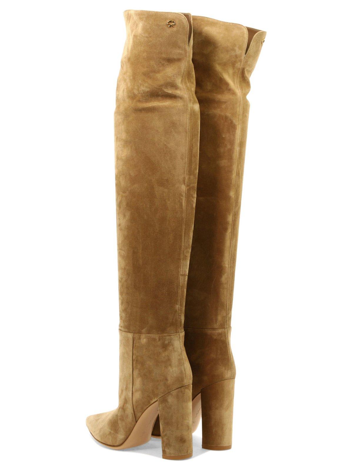 GIANVITO ROSSI POINTED-TOE HEELED BOOTS