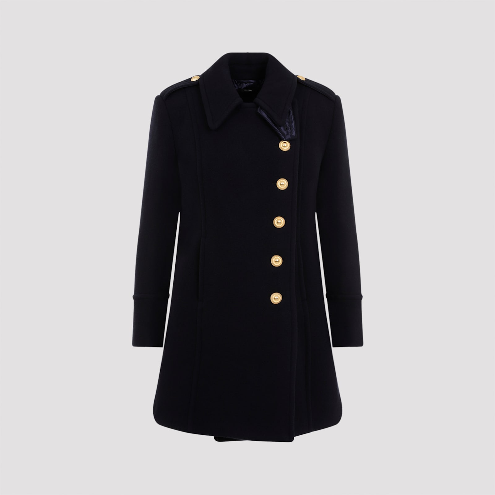 Shop Tom Ford Virgin Wool Coat In Navy