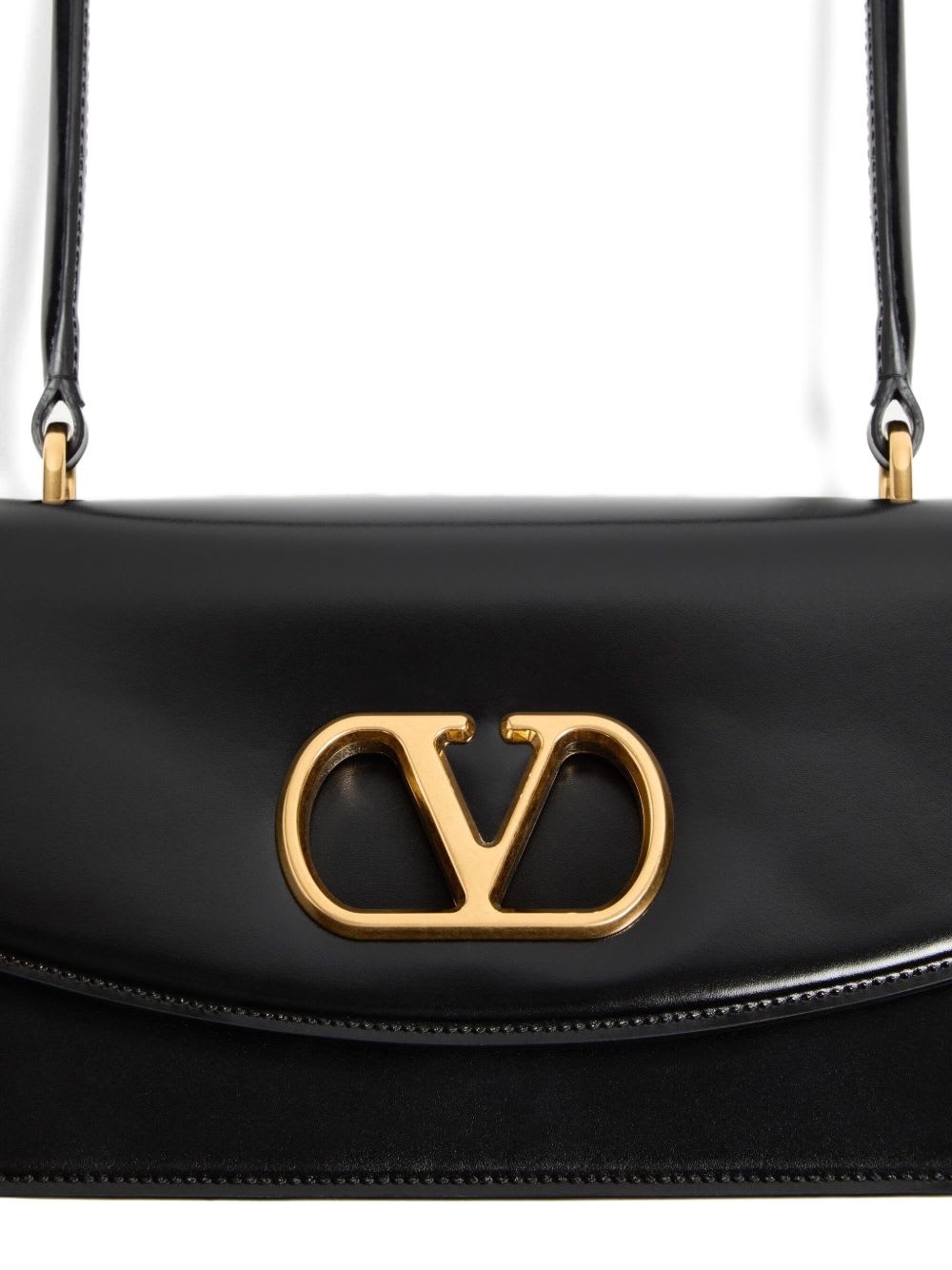 Valentino Vain Bag With Handle In Leather In Black