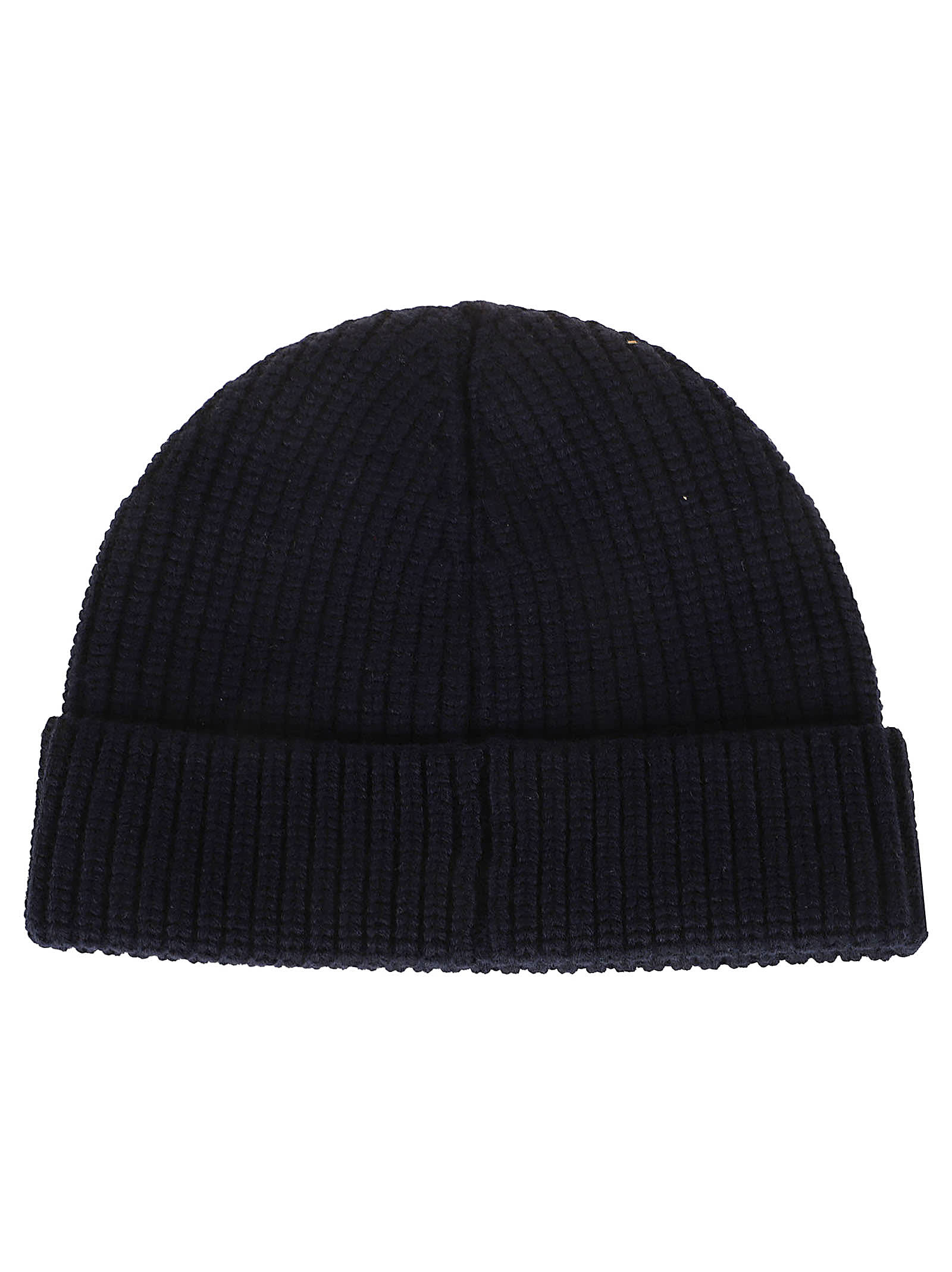 Shop Valentino Beanie Knitted In Navy