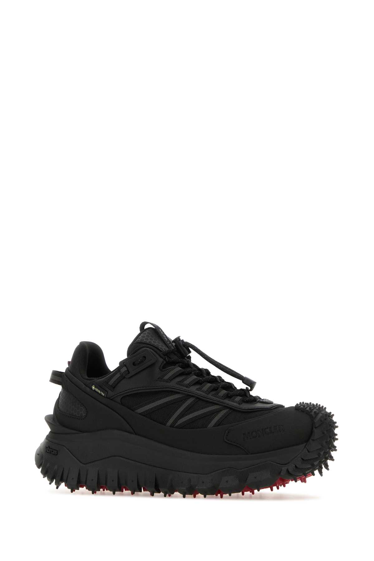 Shop Moncler Black Fabric Trailgrip Gtx Sneakers In 999