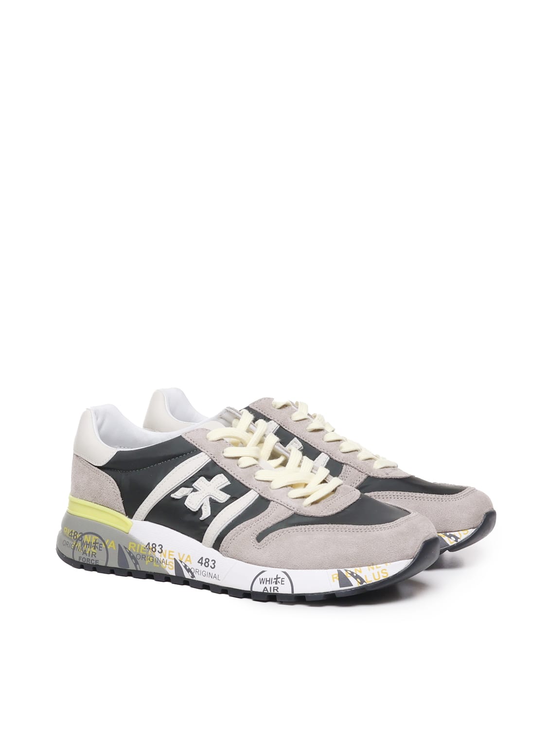 Shop Premiata Lander Sneakers In Grey