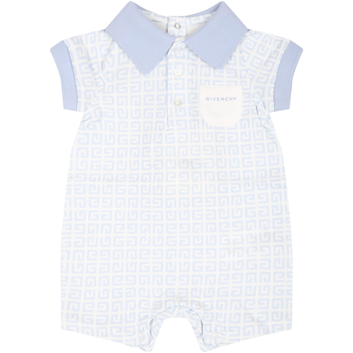 Givenchy White Romper For Baby Boy With Logo