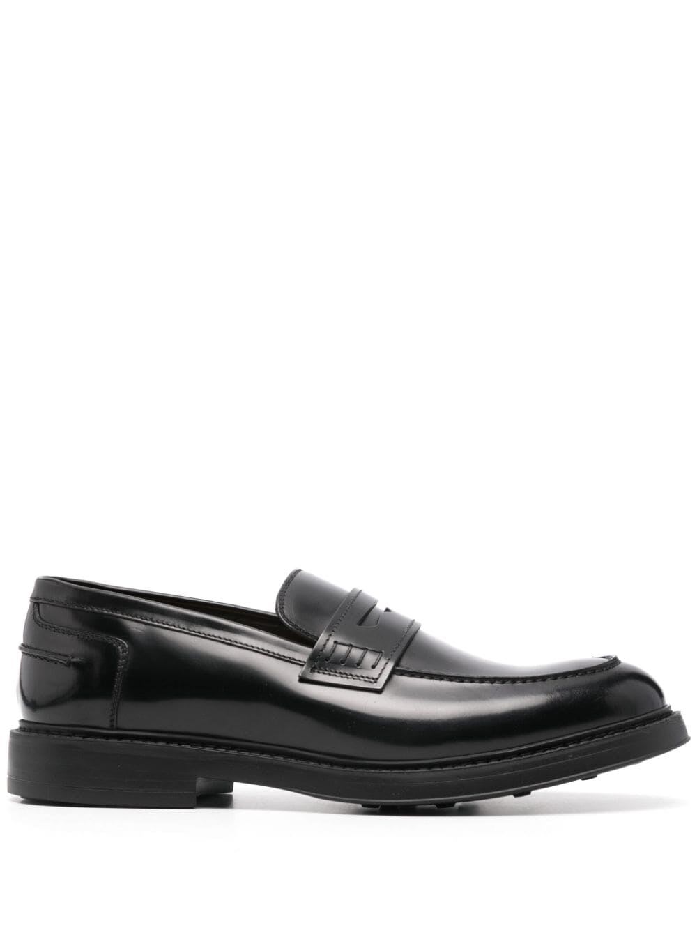 Shop Doucal's Loafer Penny Adler Horse In Black Black