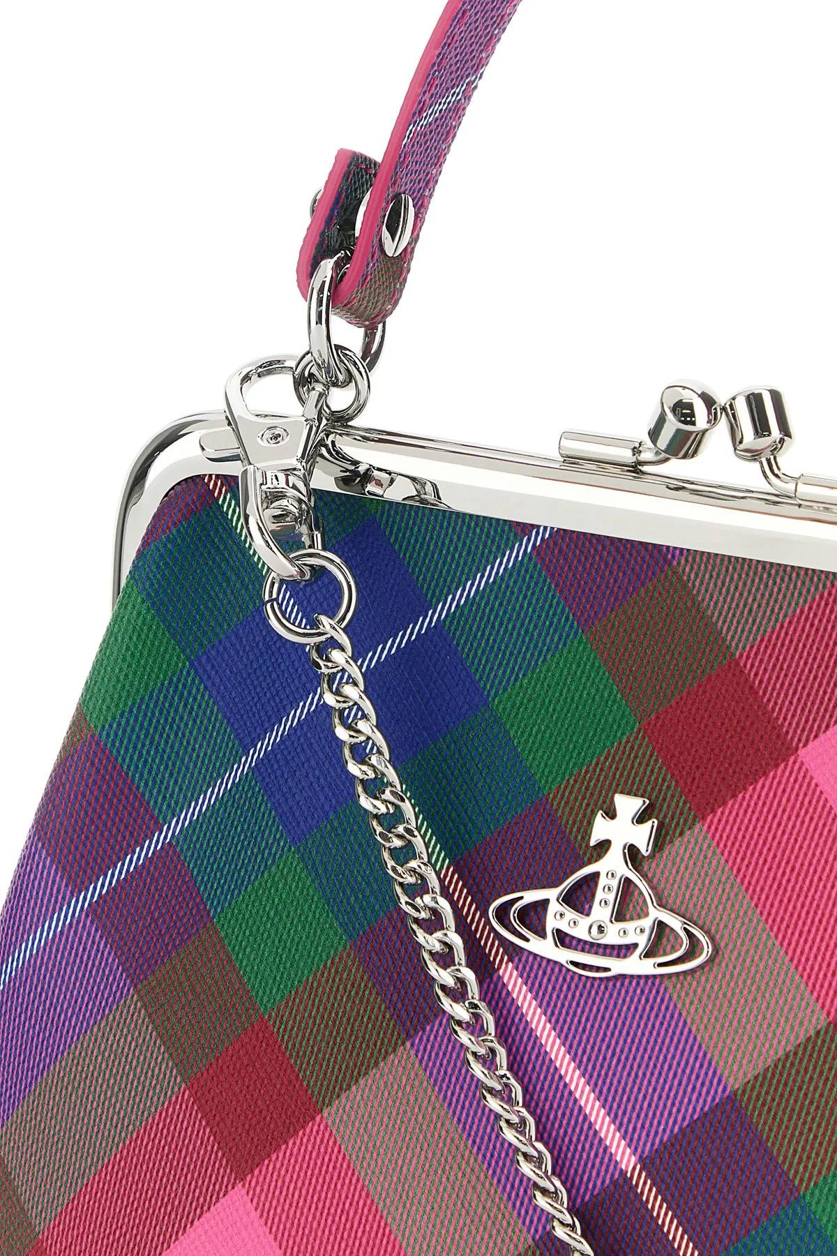 Shop Vivienne Westwood Printed Synthetic Leather Granny Handbag In Multicolour