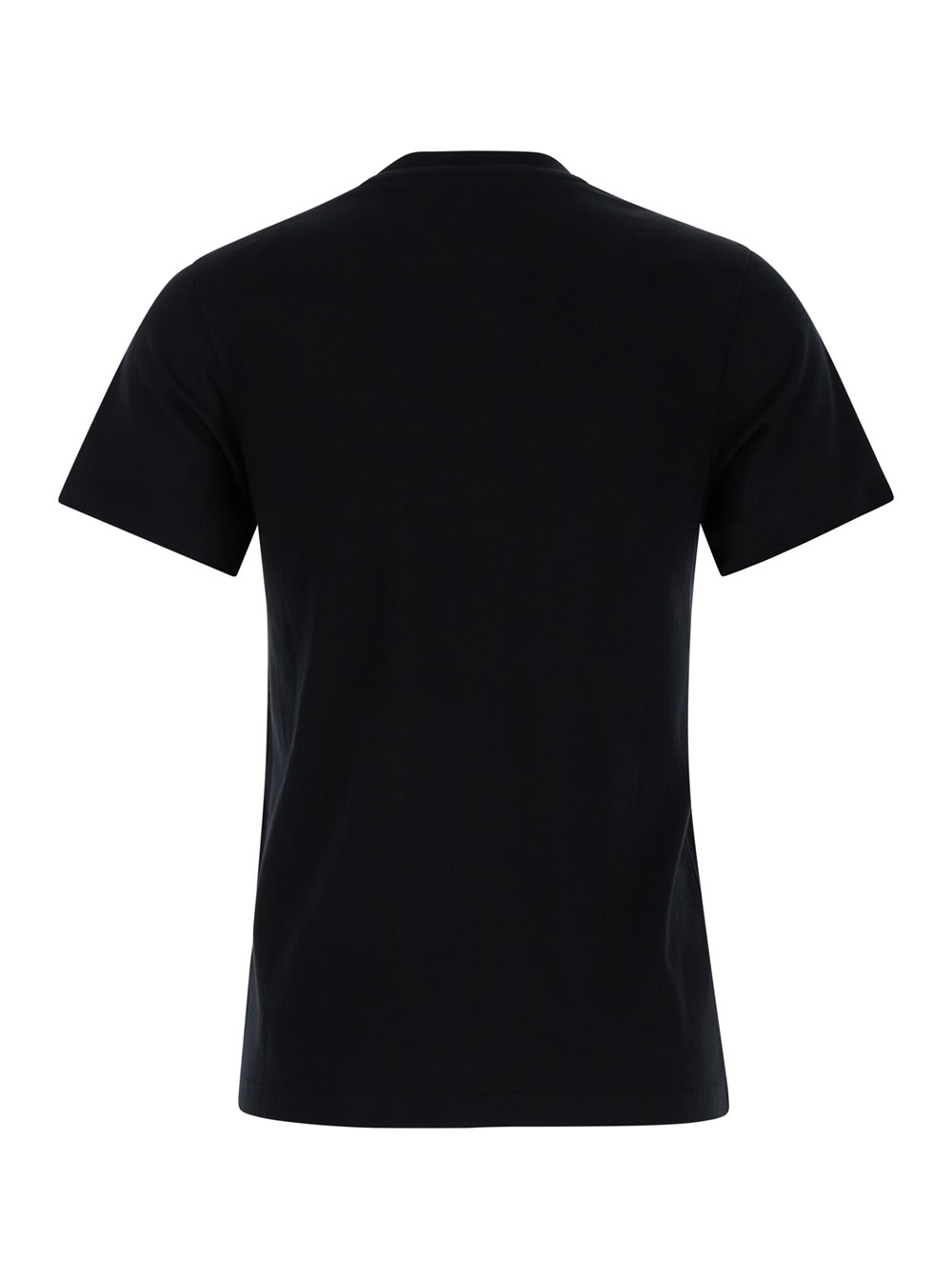 Shop Maison Kitsuné Black T-shirt With Fox Head Patch In Cotton Woman