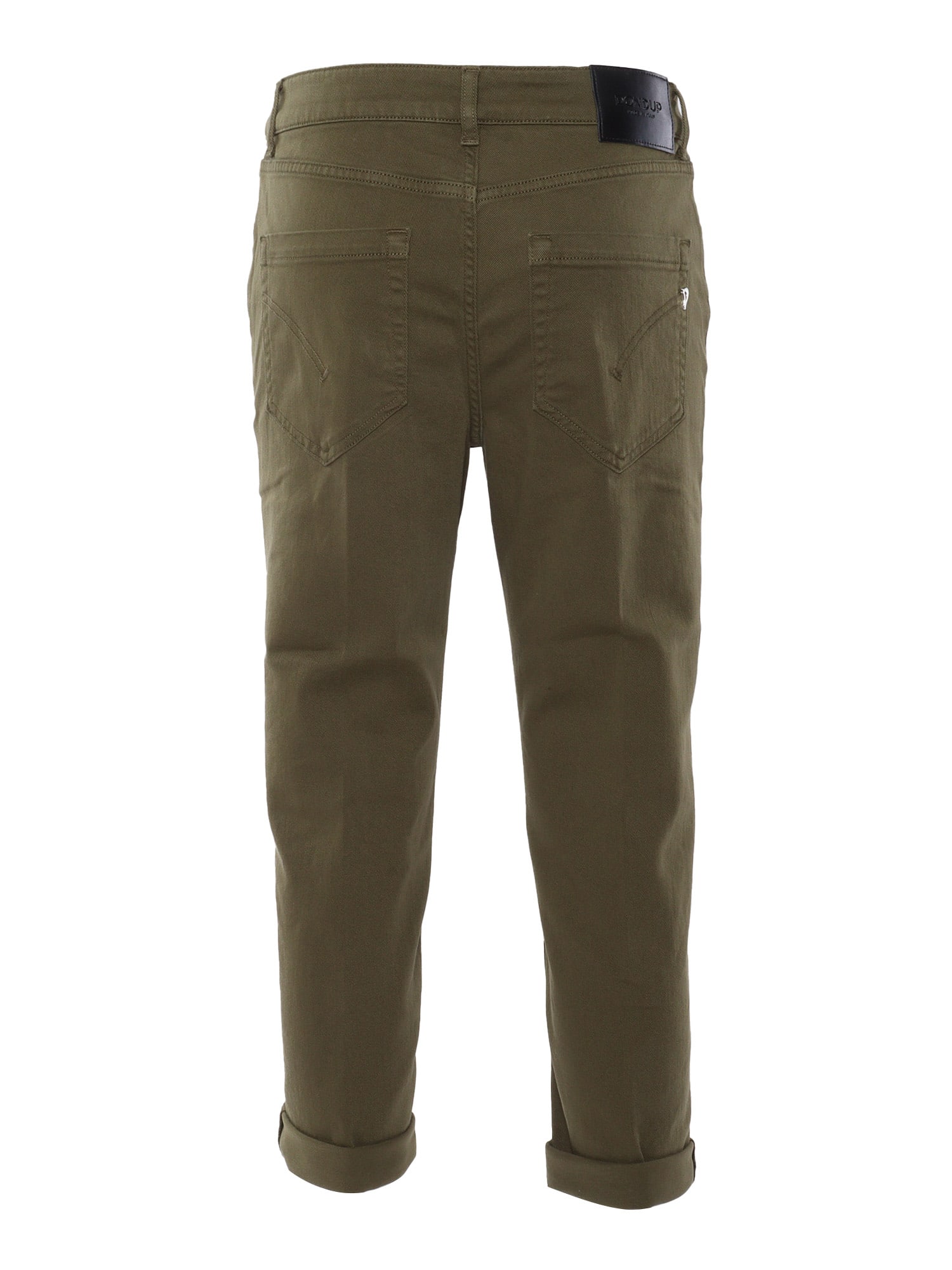 Shop Dondup Green Military Jeans