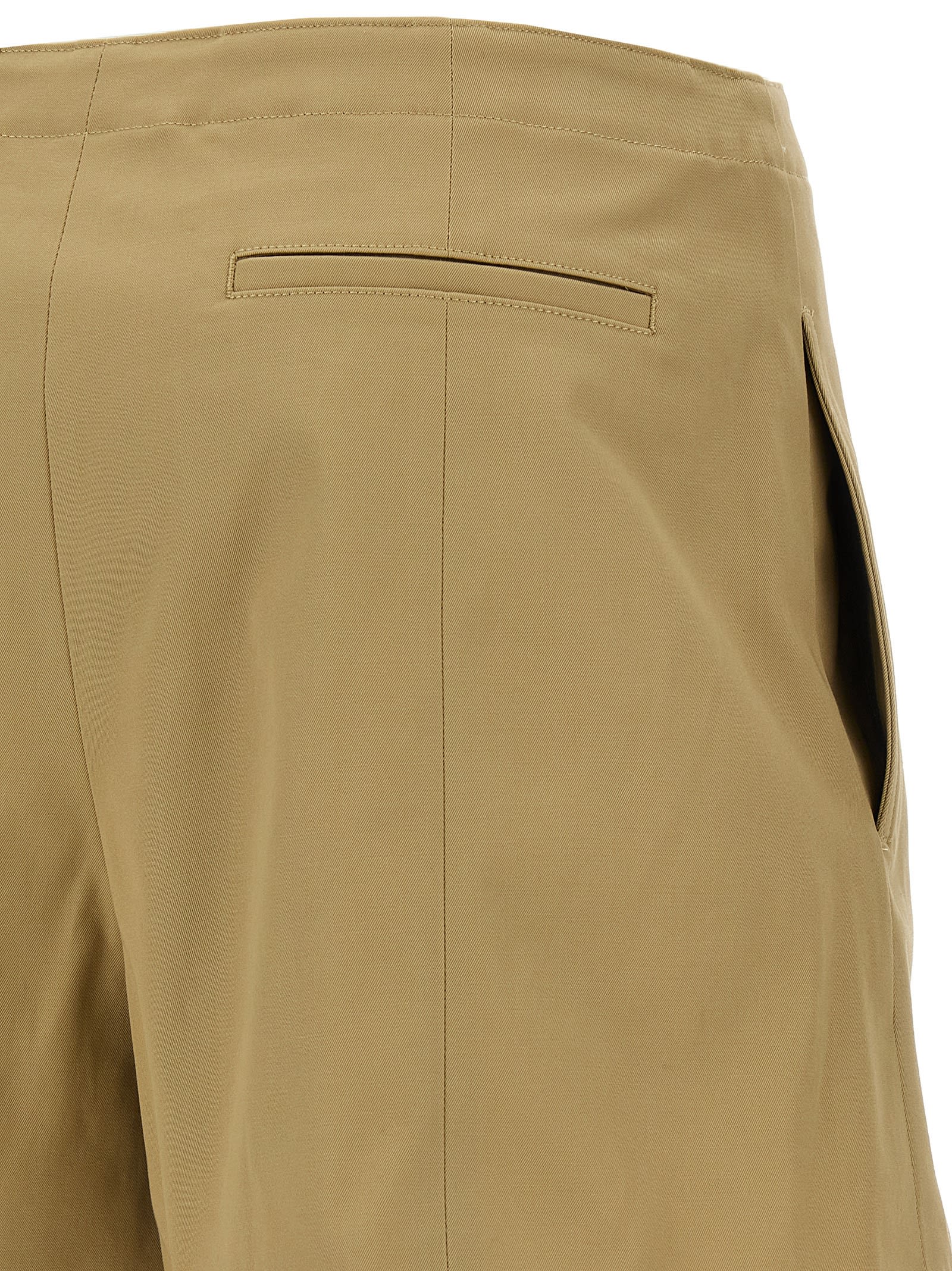 Theory Cotton Shorts With Back And Side Pockets In Beige