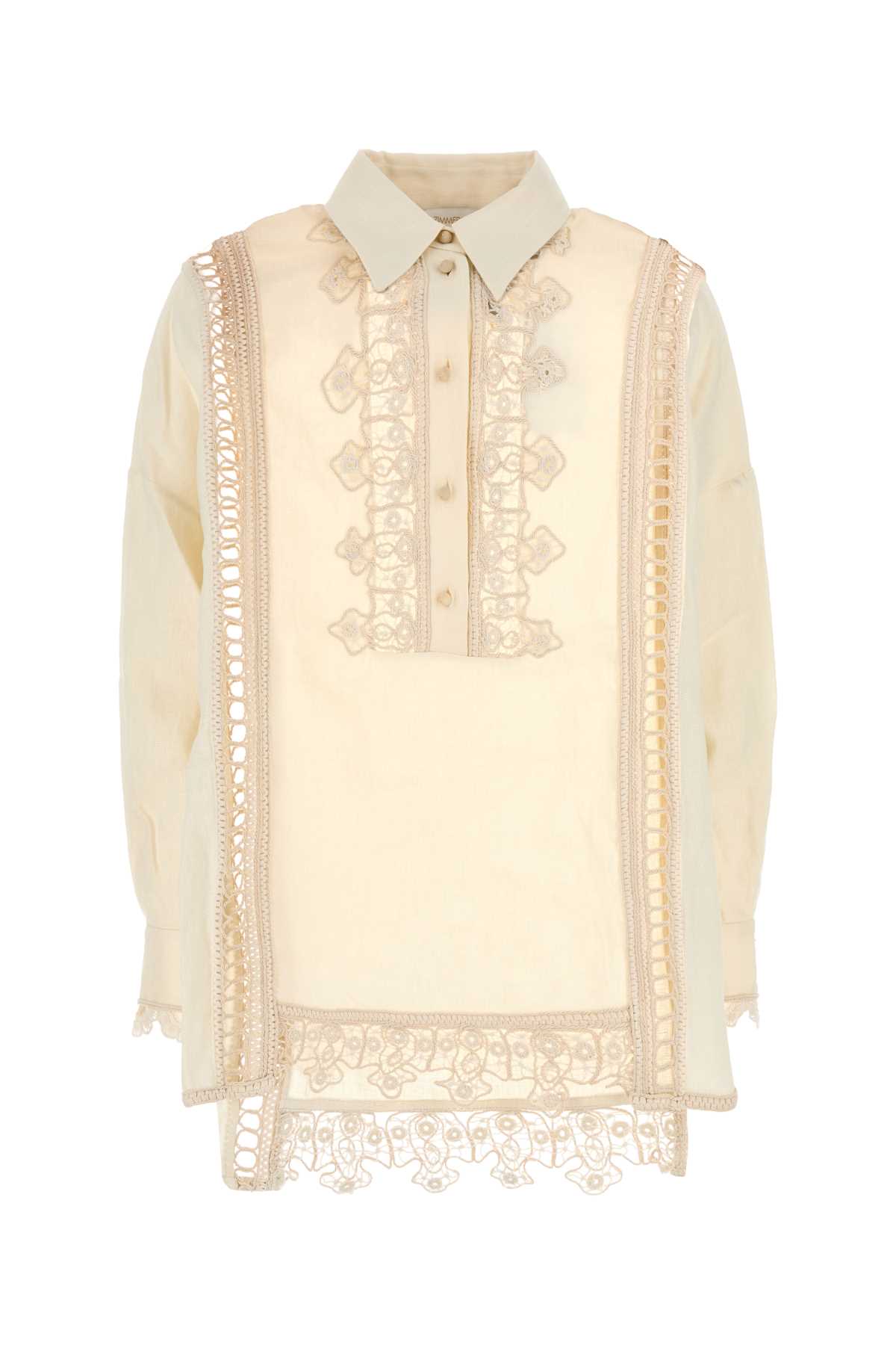 Zimmermann Cream Linen Illuminate Shirt