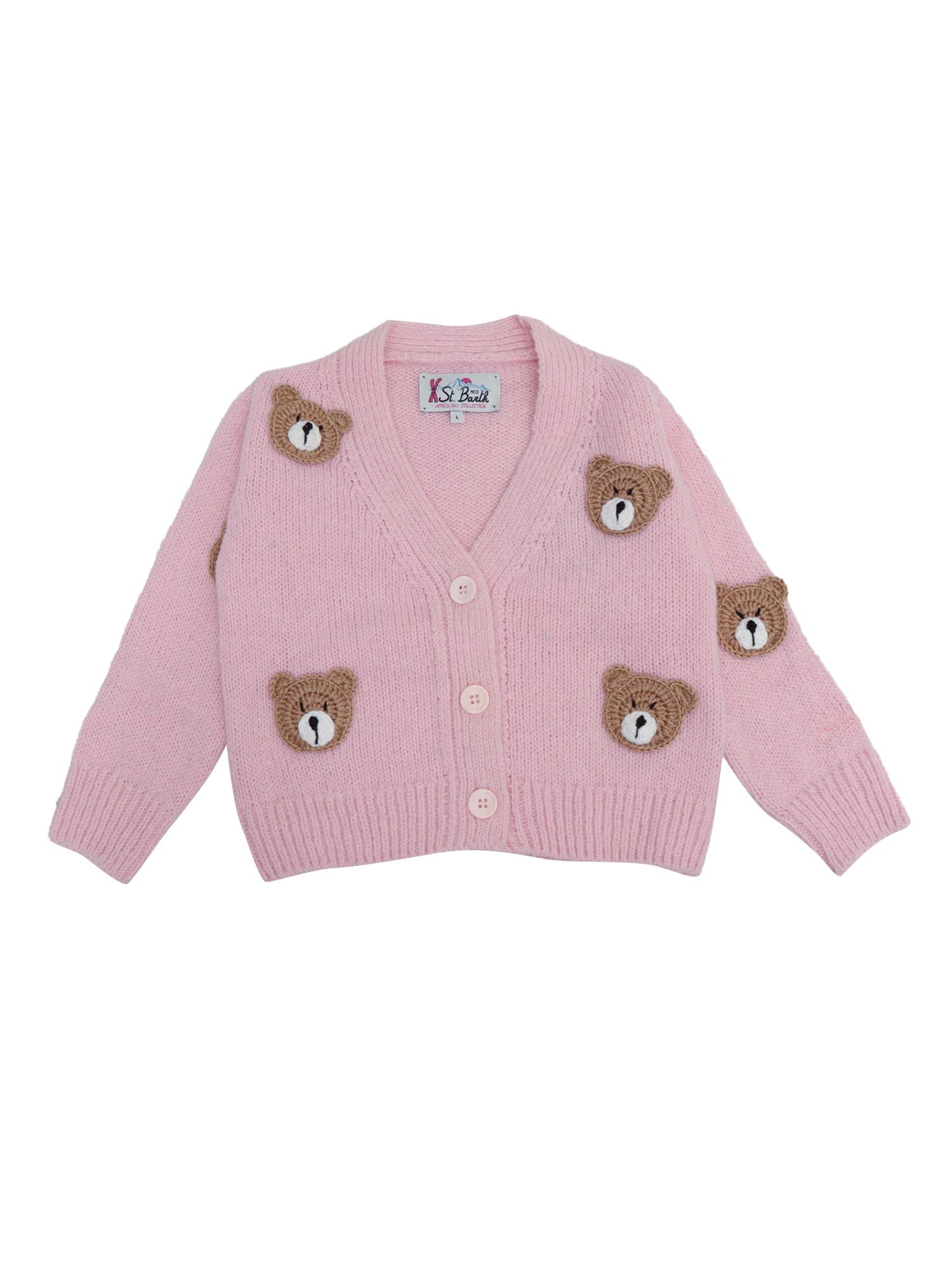 Mc2 Saint Barth Jaquard Cardigan In Multicolor