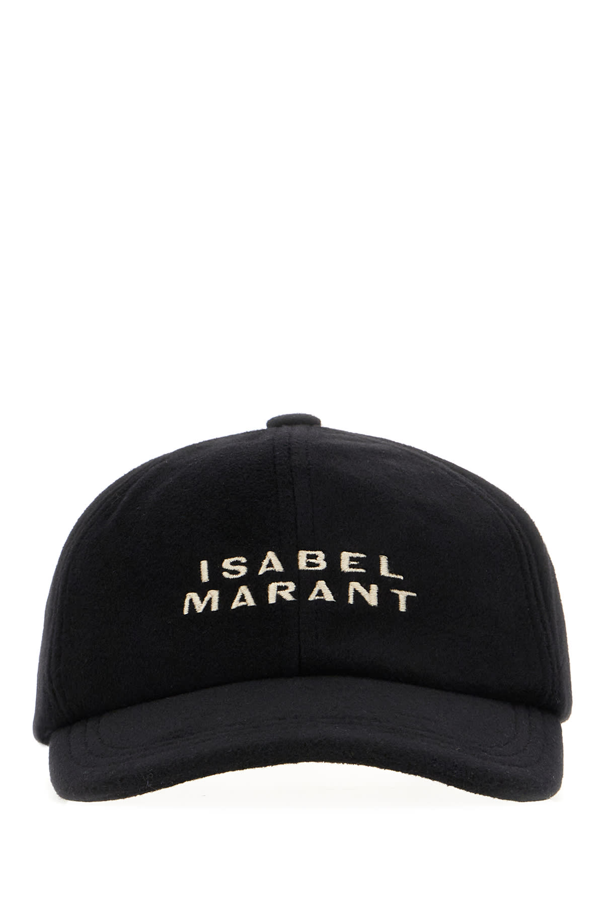 Isabel Marant Black Wool Blend Baseball Cap In 01bk