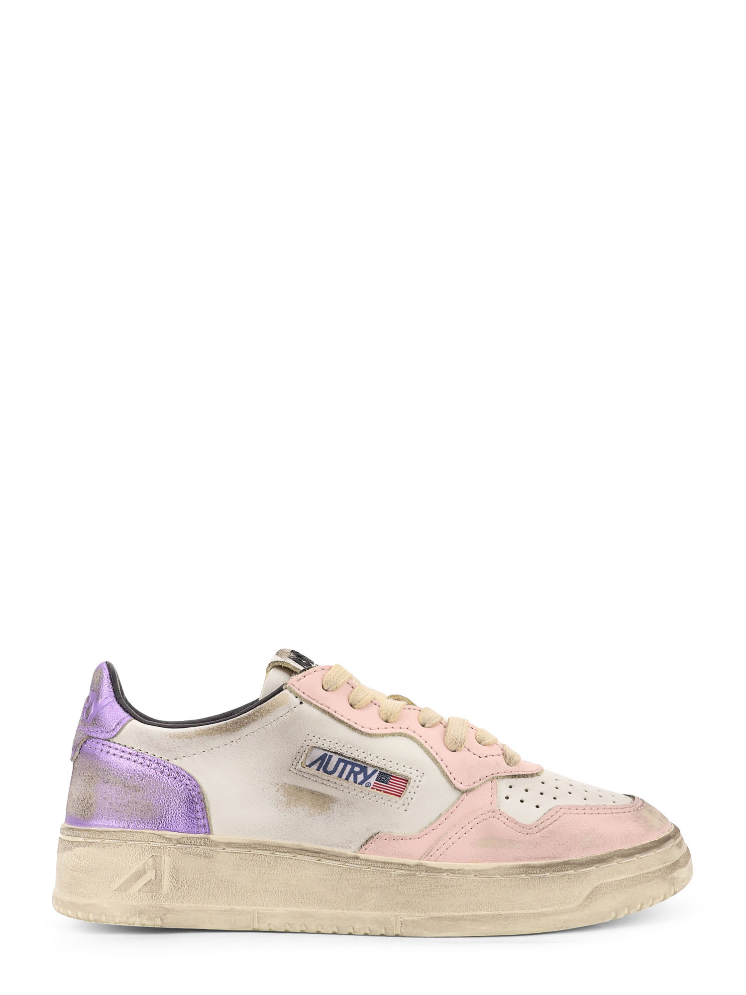 Autry Sneakers Low-top Super Vintage In Pelle In Multi