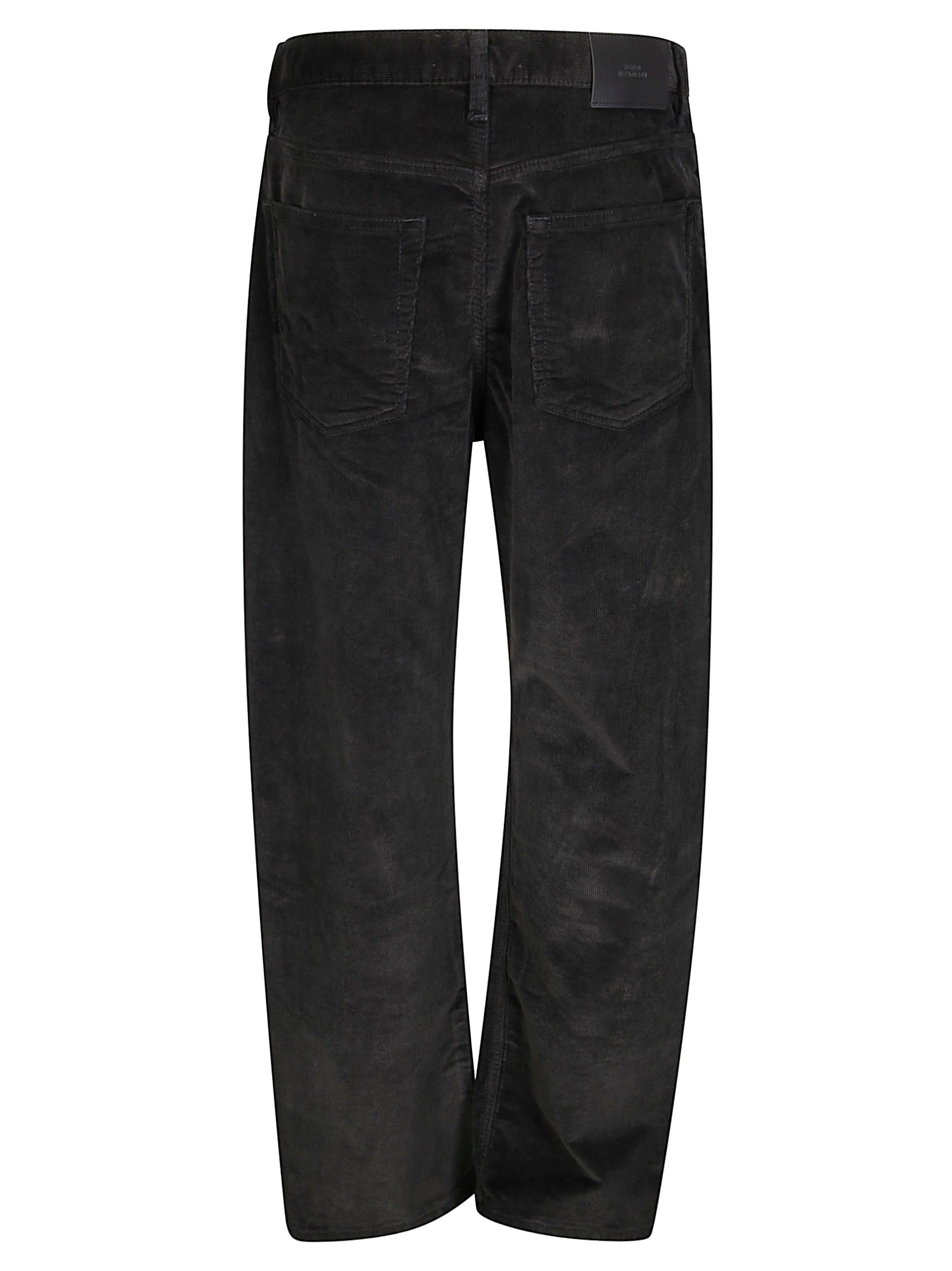 Studio Nicholson Wide Leg Forward Seam Trousers In Black
