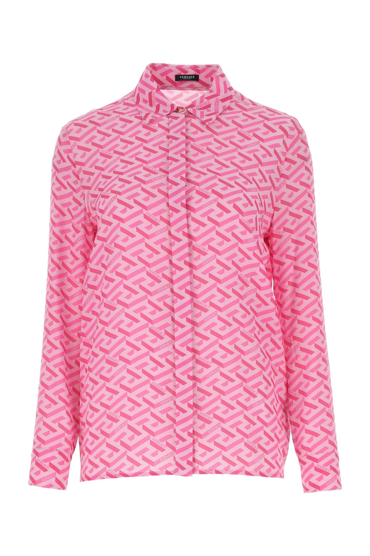 Shop Versace Camicia In Pinkfuxia