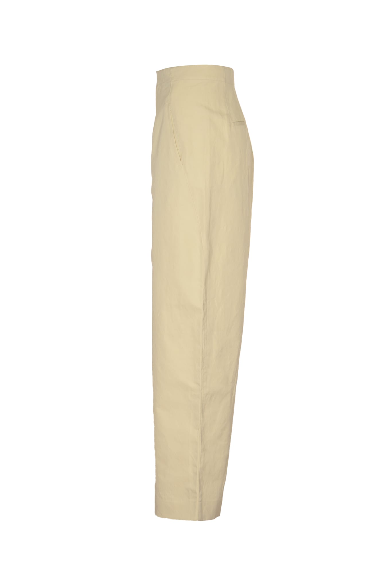 ROBERTO COLLINA WIDE LEG PLAIN TROUSERS 