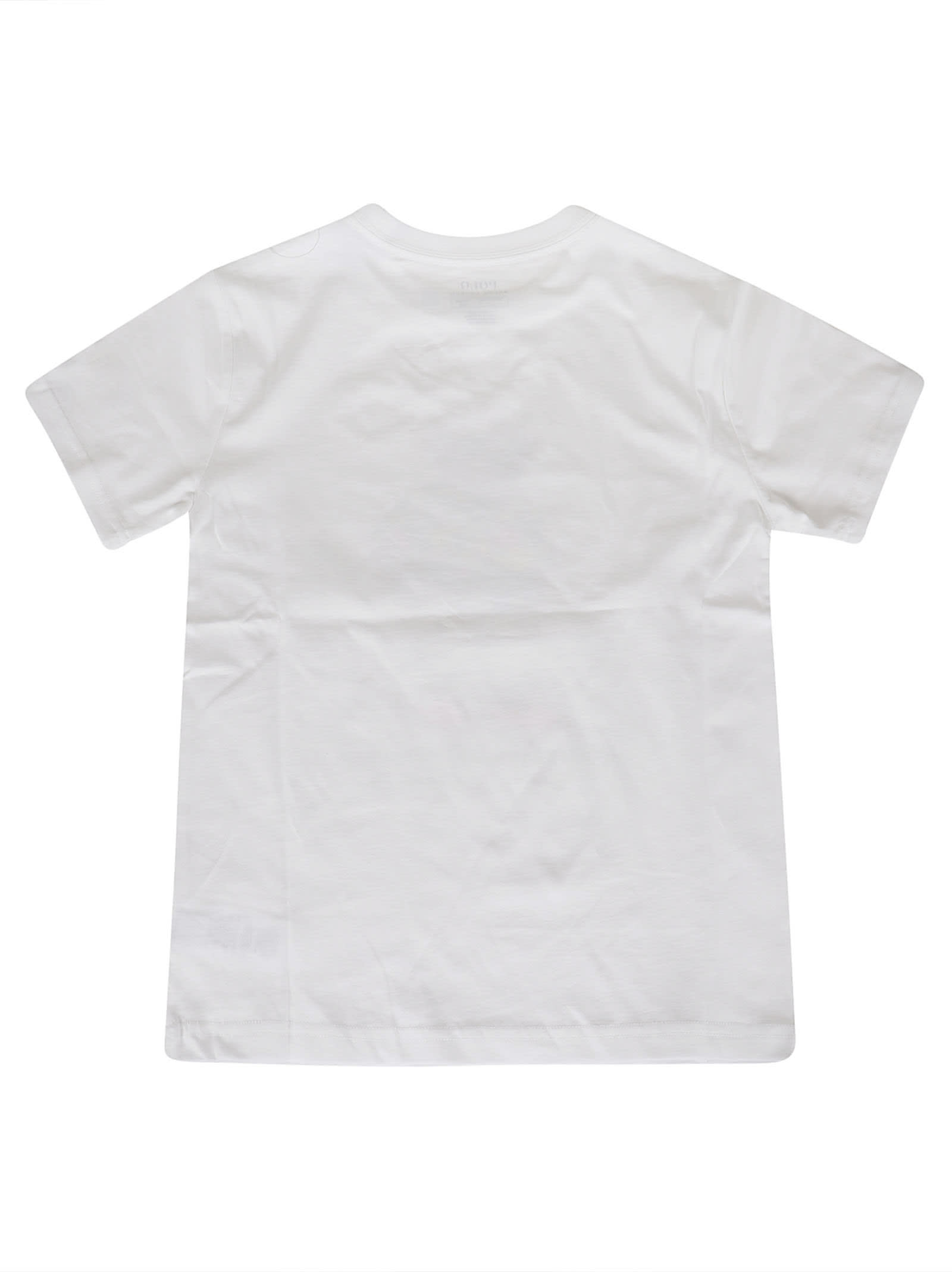 Shop Ralph Lauren Ss Cn-knit Shirts-t-shirt In Bear White