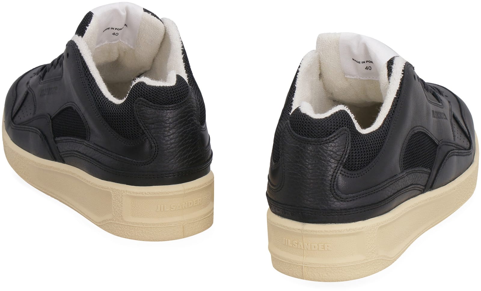 JIL SANDER LEATHER LOW-TOP SNEAKERS 