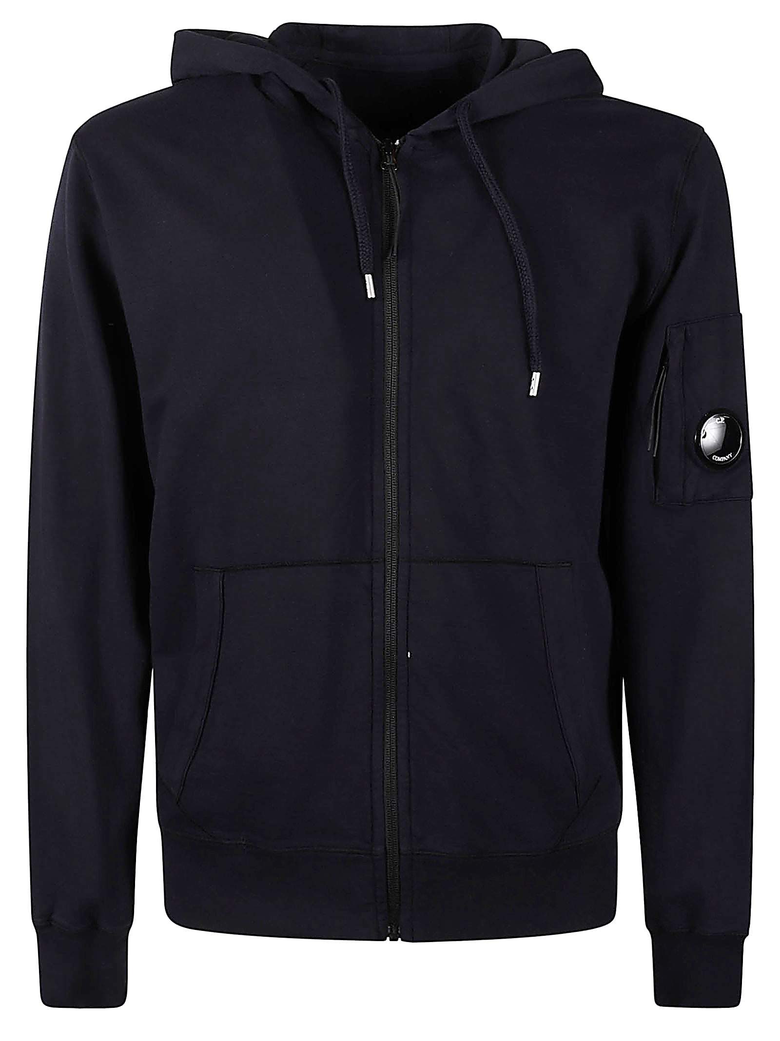 C.p. Company Light Fleece Full Zip Hooded Sweatshirt