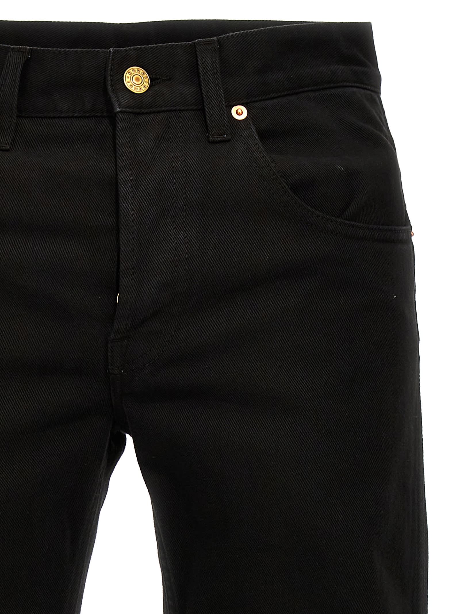 Shop Gucci Morsetto Jeans In Black