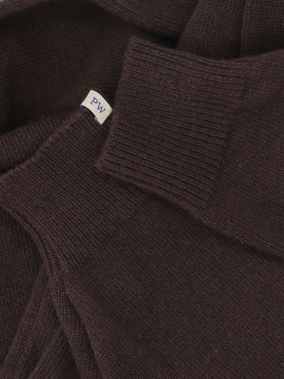 Paloma Wool Cozy Knit Scarf Ribbed Cuffs In Brown