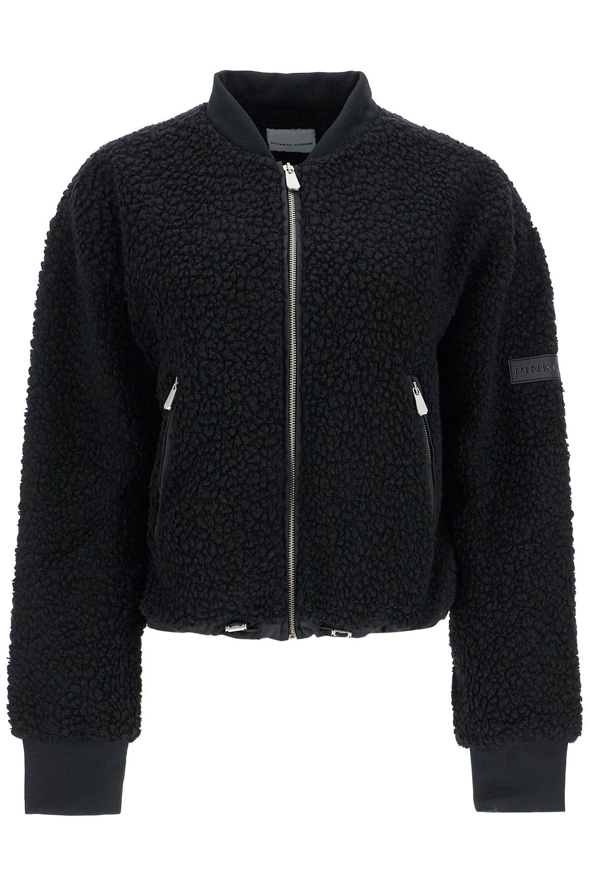 Shop Pinko Teddy Bomber Jacket For In Nero Limousine (black)