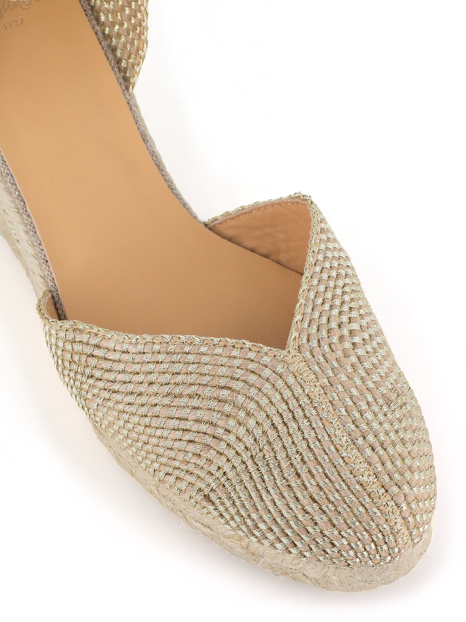 Shop Castaã±er Espadrillas Caora In Gold