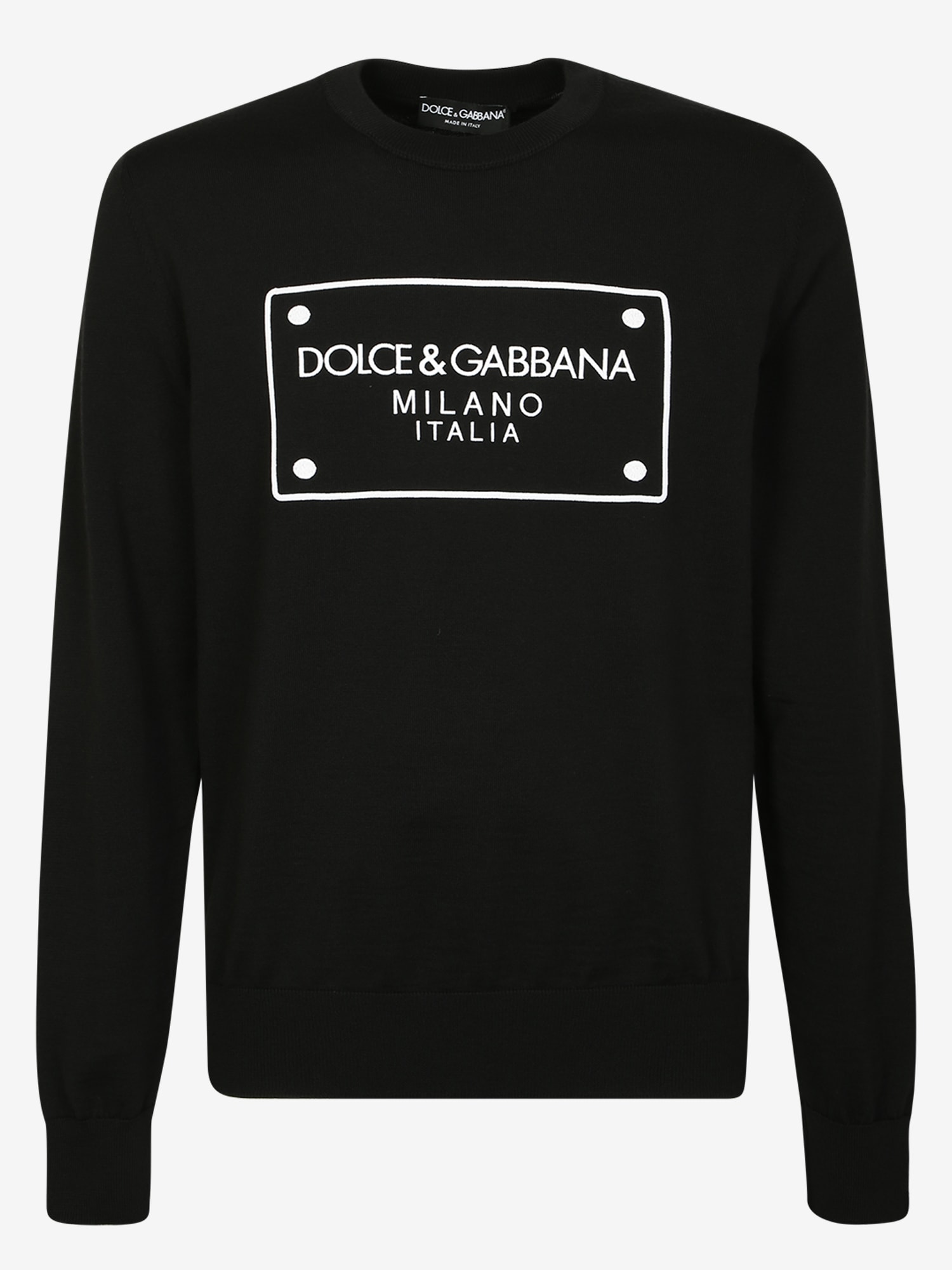 Wool Sweater With Dolce & Gabbana Inlay Logo