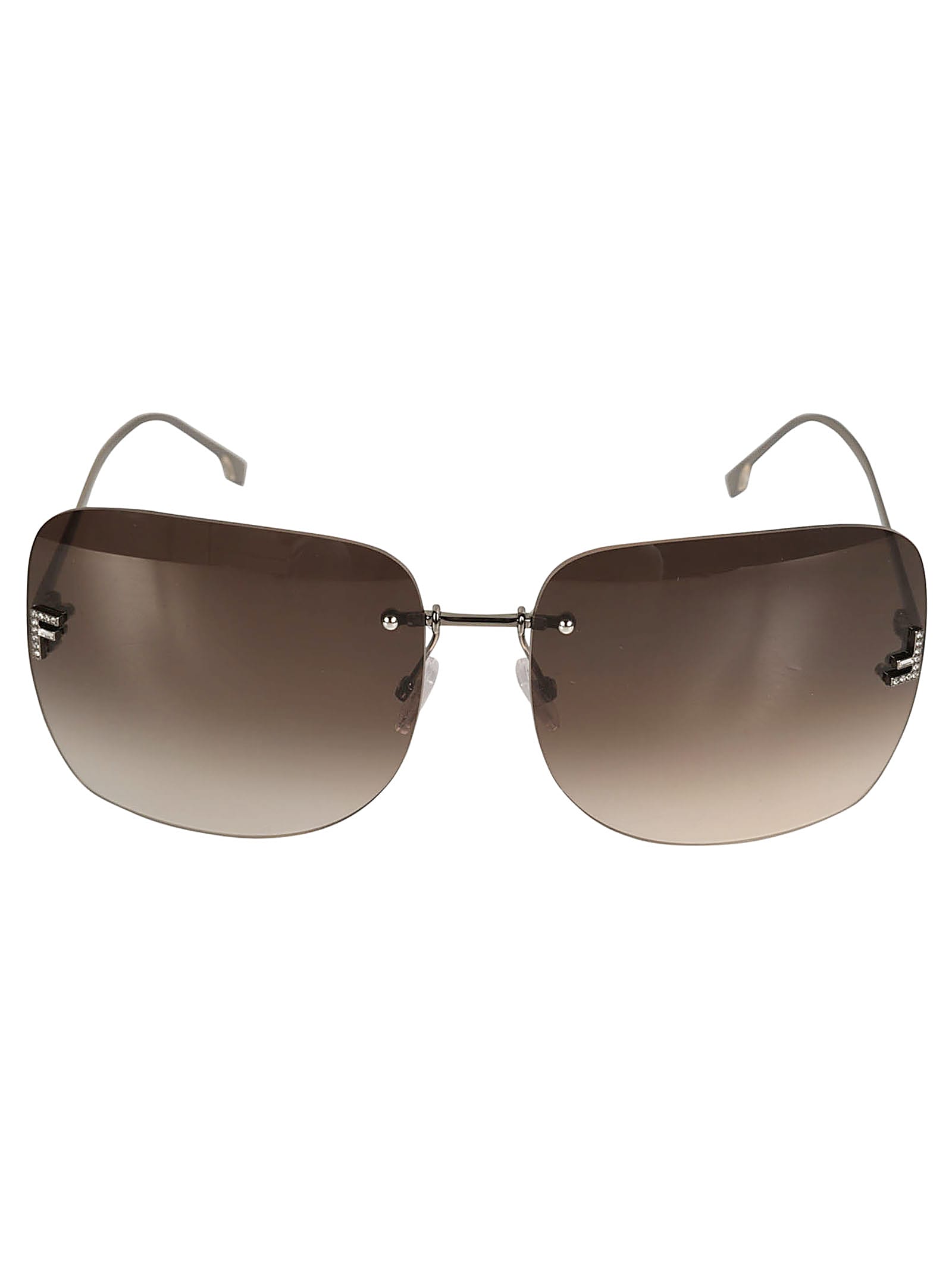 Rimless Square Oversized Sunglasses