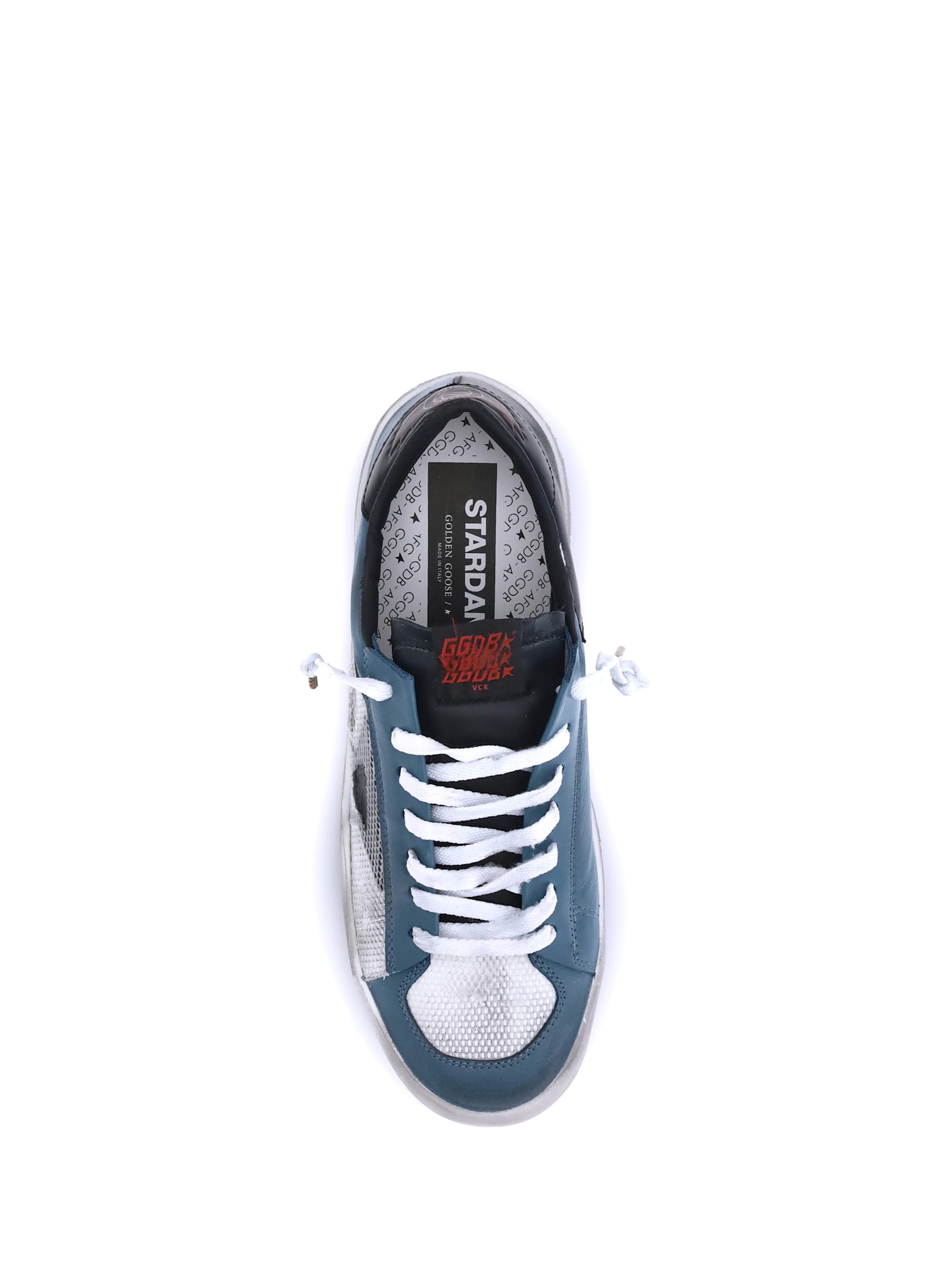 Golden Goose Deluxe Brand Men Stardan Under Net Star Low-top Leather Sneakers In Multi