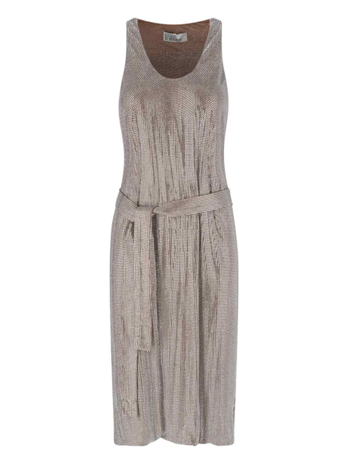 Midi Dress With Rhinestones