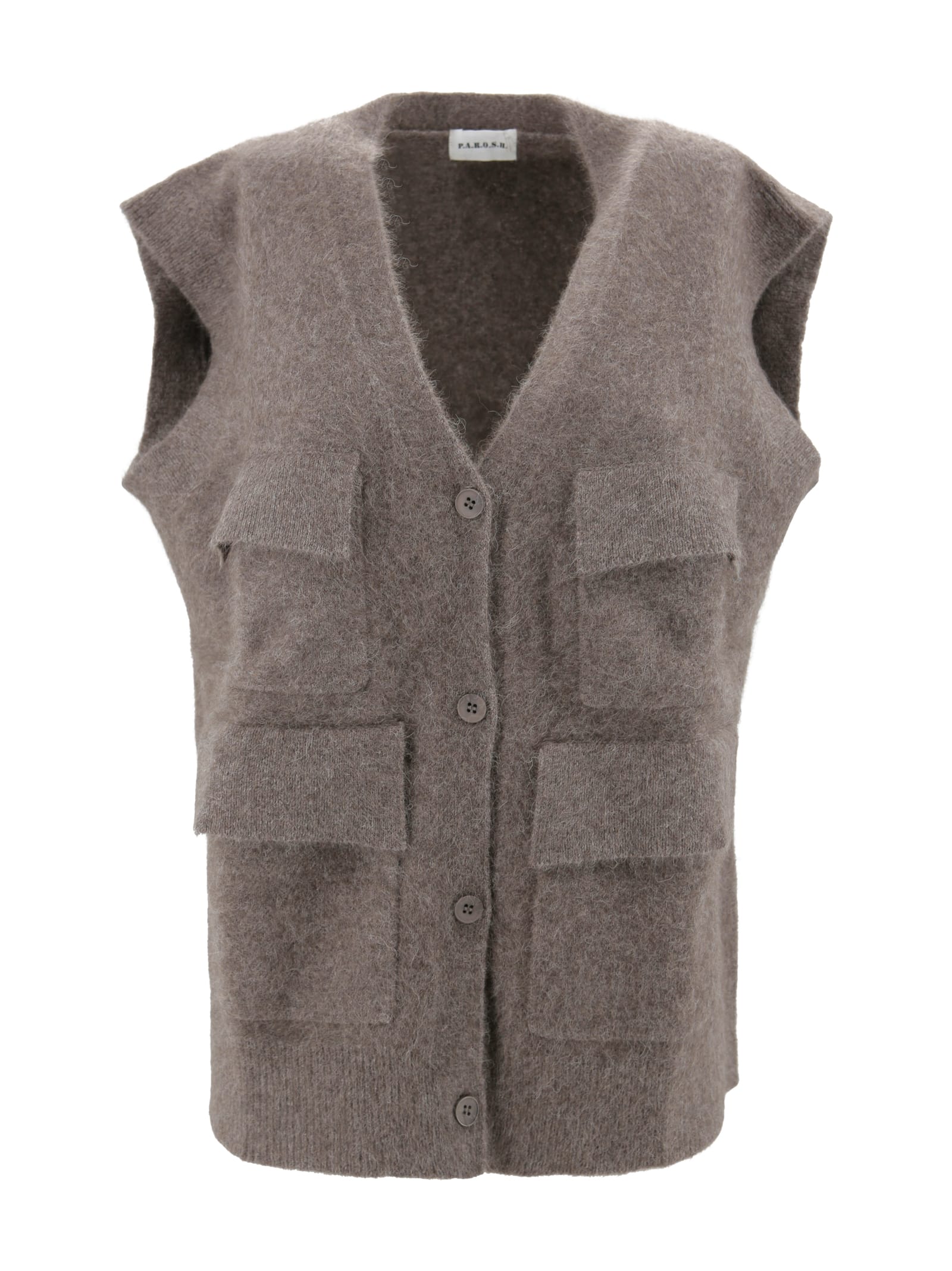 Parosh Sleeveless Knitted Vest