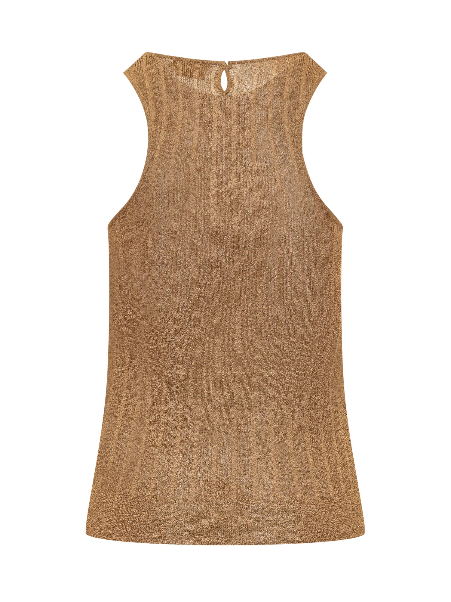 Shop Tom Ford Top Knitted In Dark Gold