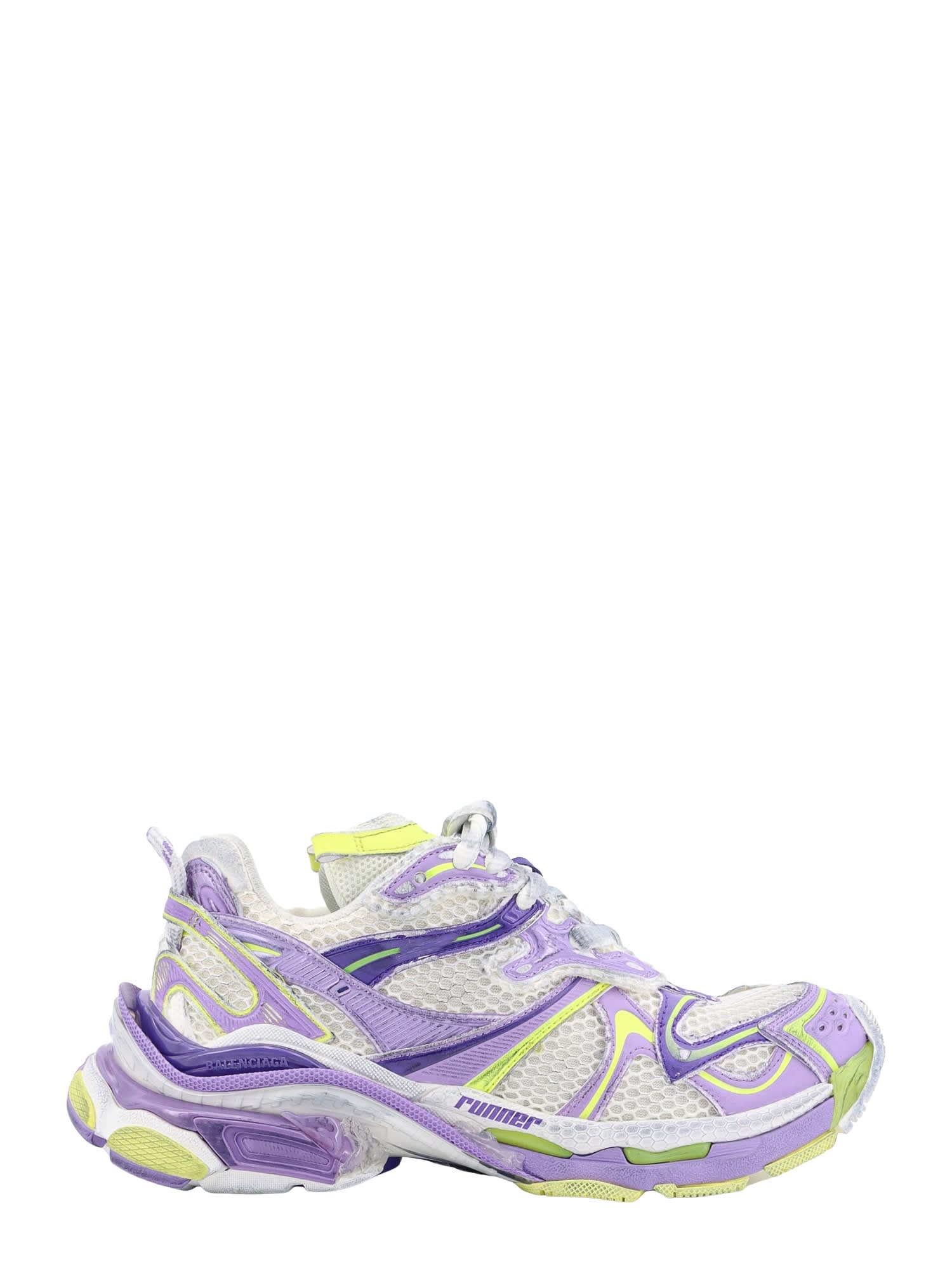 Shop Balenciaga Runner 2 Sneakers In Purple