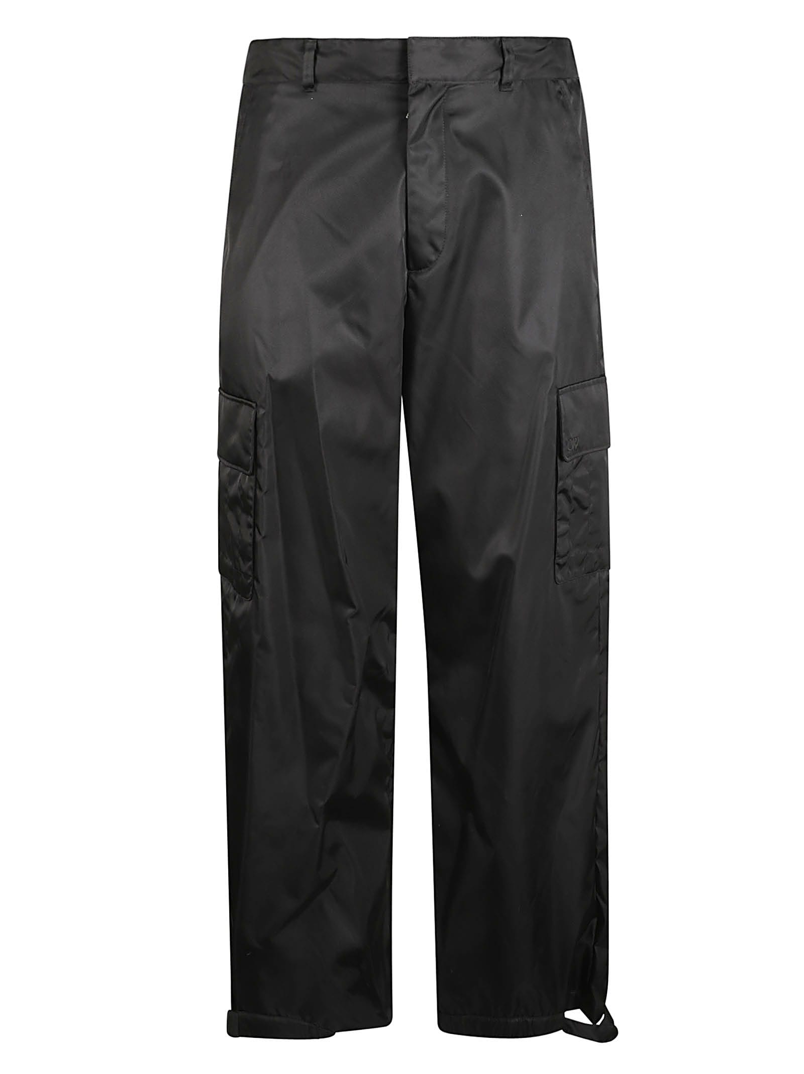Off-white Nyl Cargo Trousers In Black