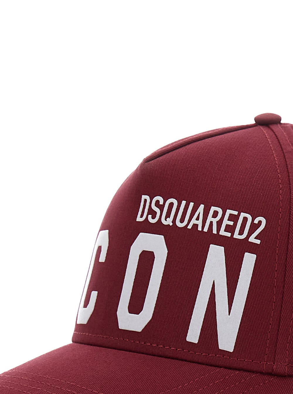 Dsquared2 Red Baseball Cap With Maxi Logo Print On The Front And Logo Lettering On The Rear In Cotton Man
