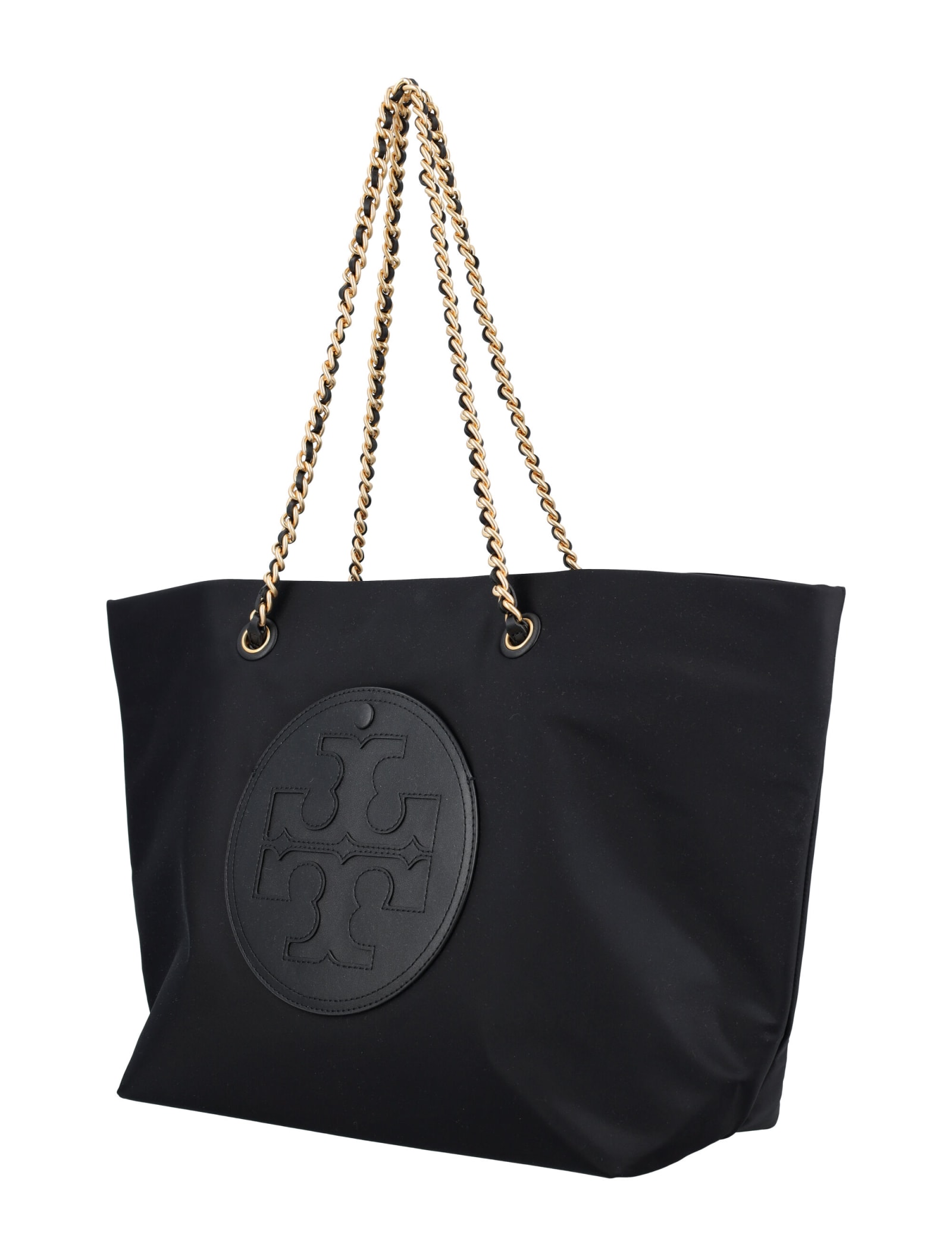 Shop Tory Burch Ella Chain Tote Bag In Black