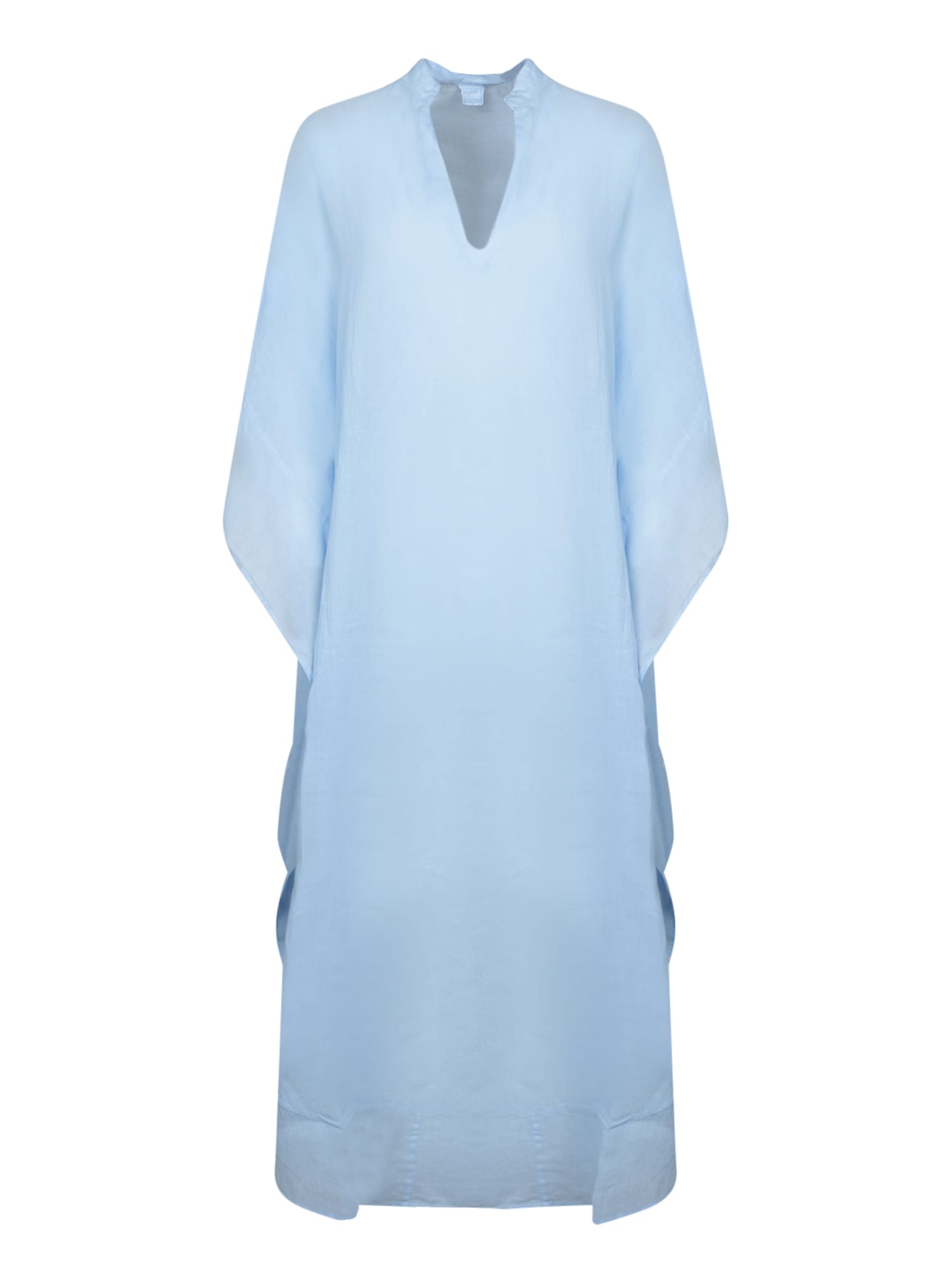 Blue Linen Kaftan Dress