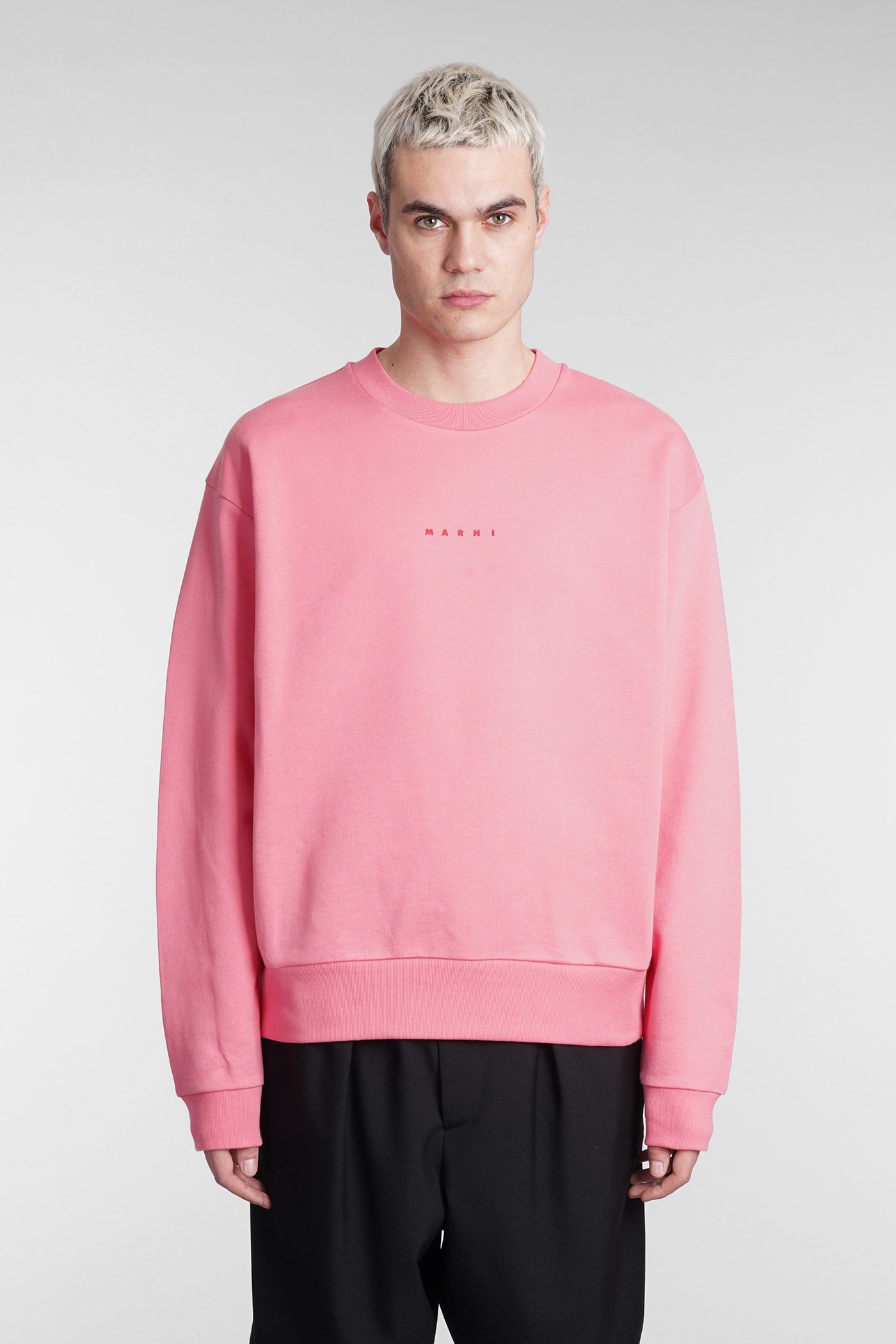 Marni Sweatshirt In Rose-pink Cotton
