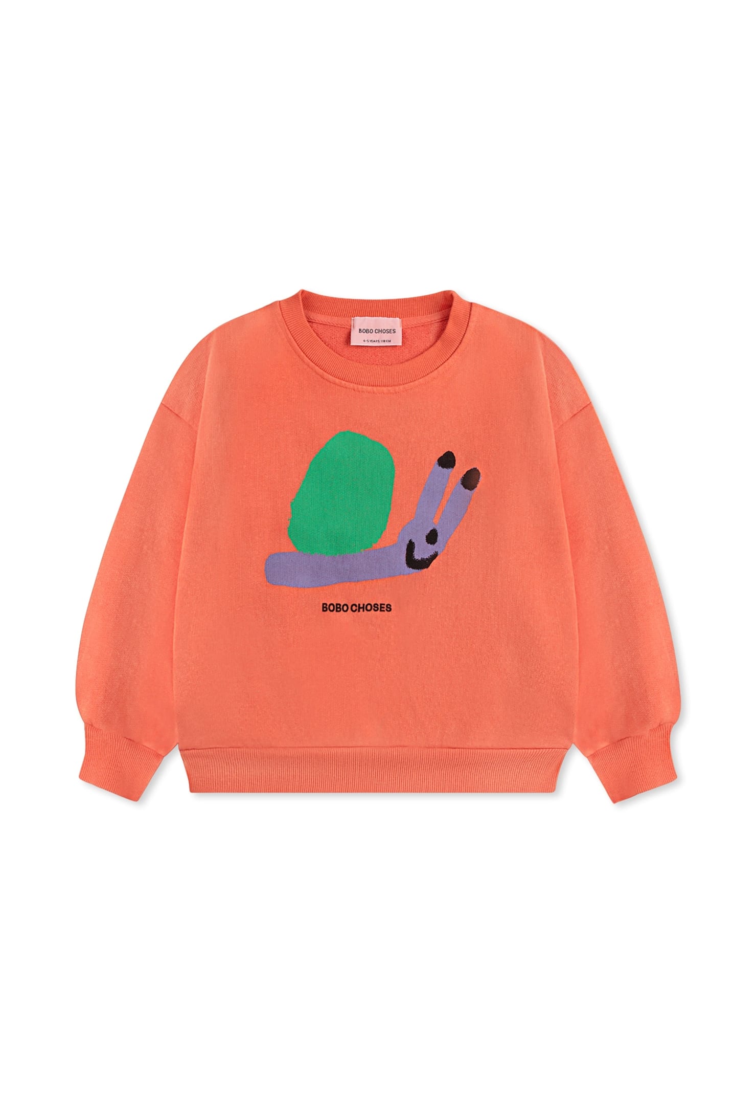 Bobo Choses Red Sweatshirt For Kids With Snail Print In Red