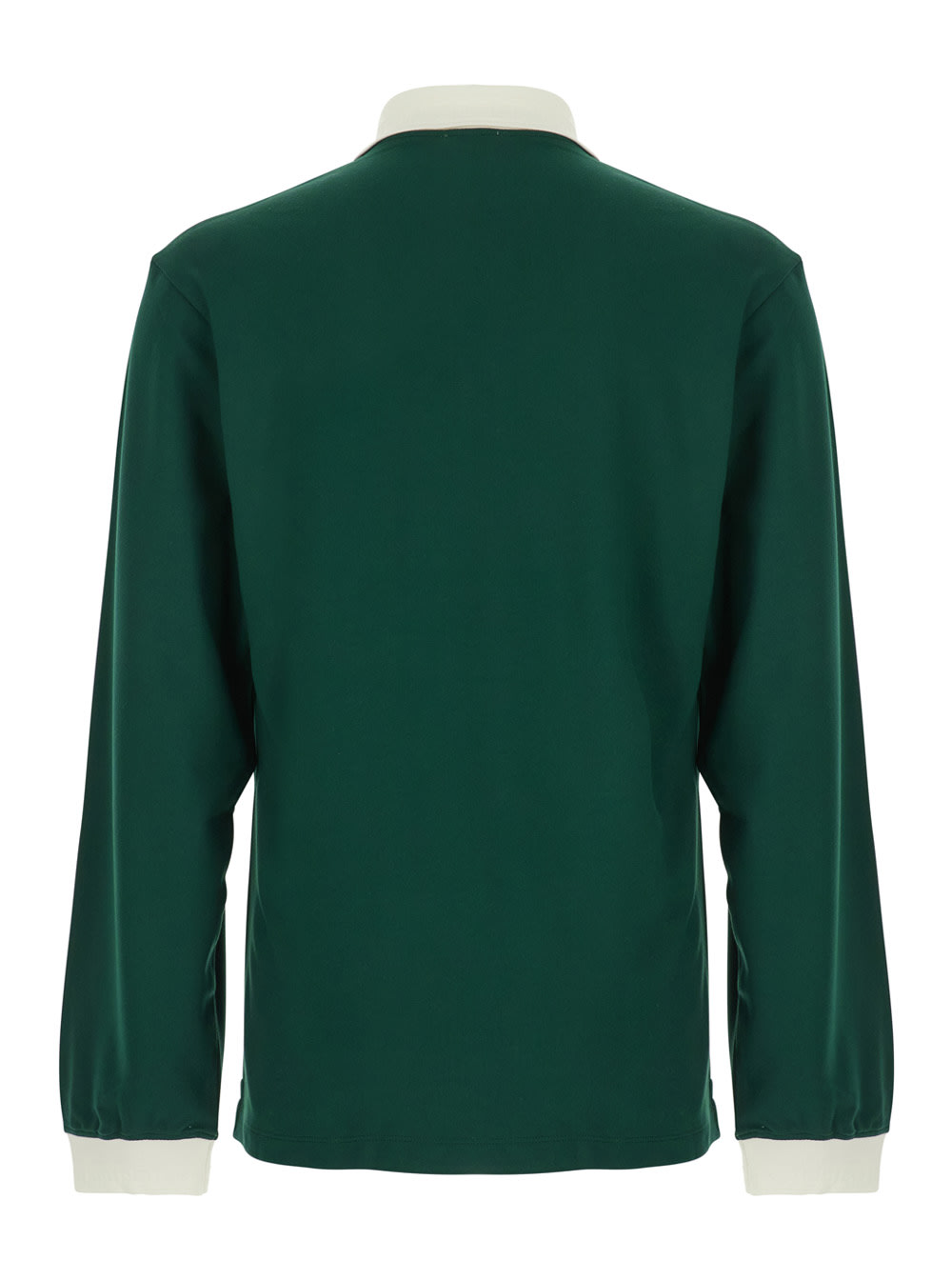 Casablanca Green Polo Shirt With Classic Collar And Logo Lettering On The Front In Green